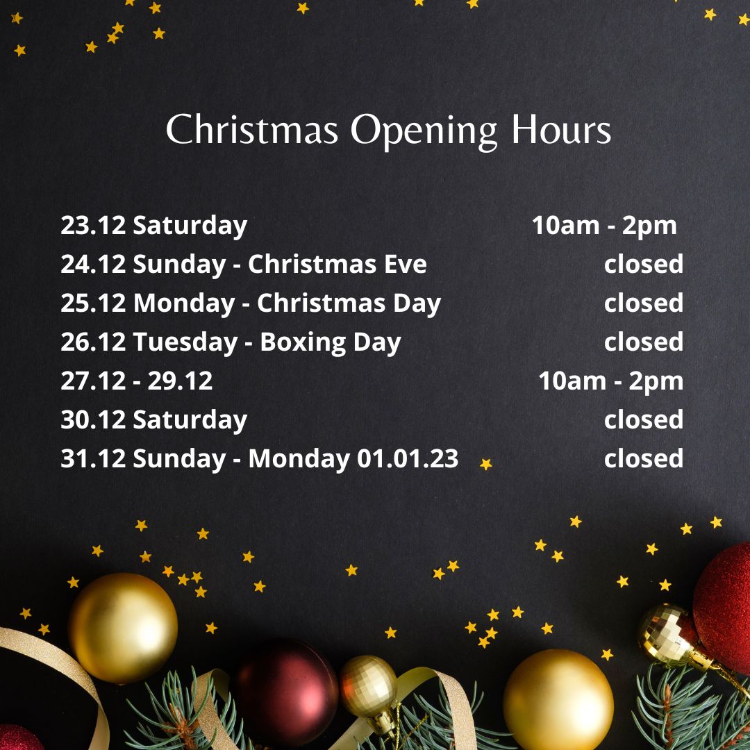 2023 Fabric Garden's Christmas Opening Hours