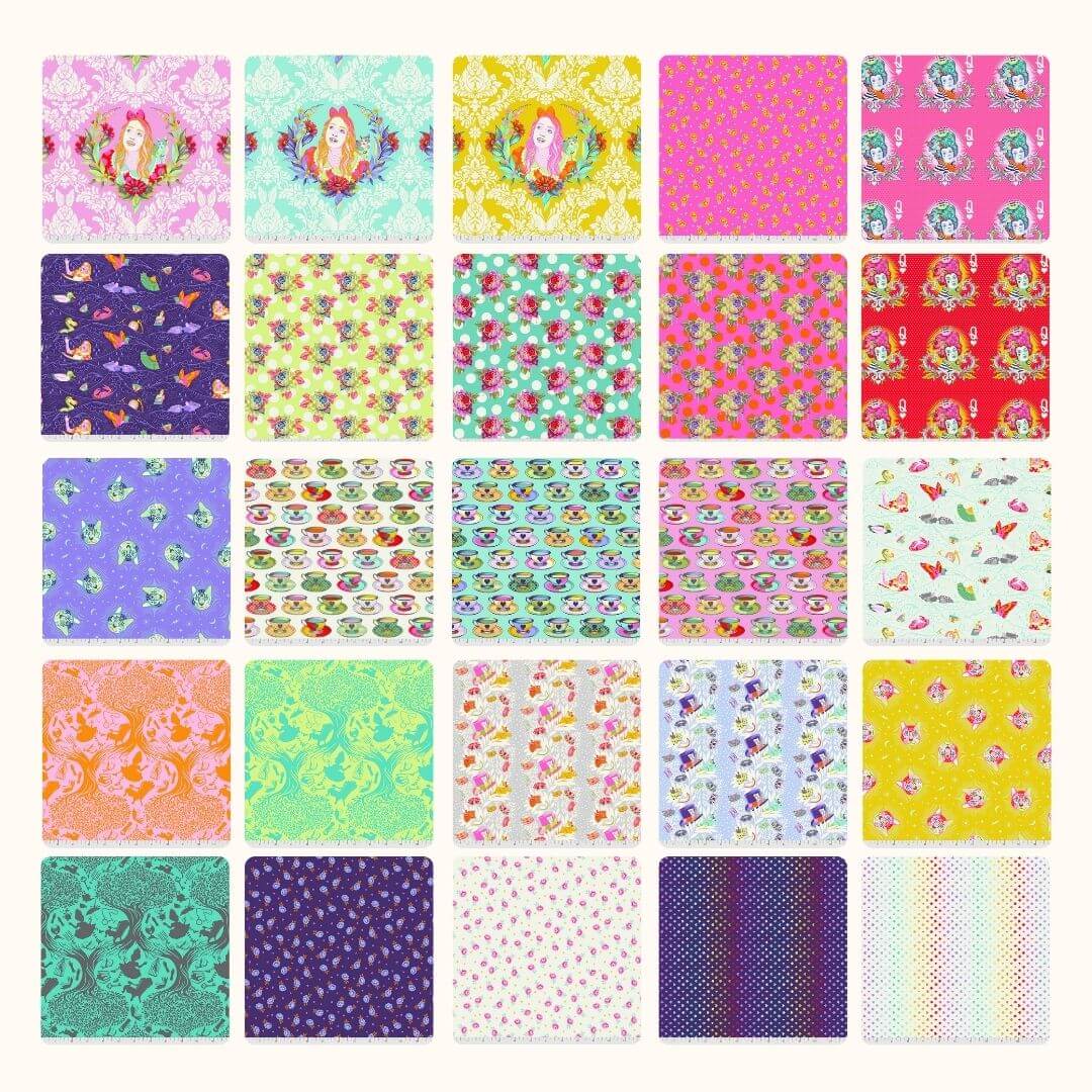  Tula Pink Curiouser and Curiouser Alice Wonder, Quilting Fabric  by the Yard : Arts, Crafts & Sewing