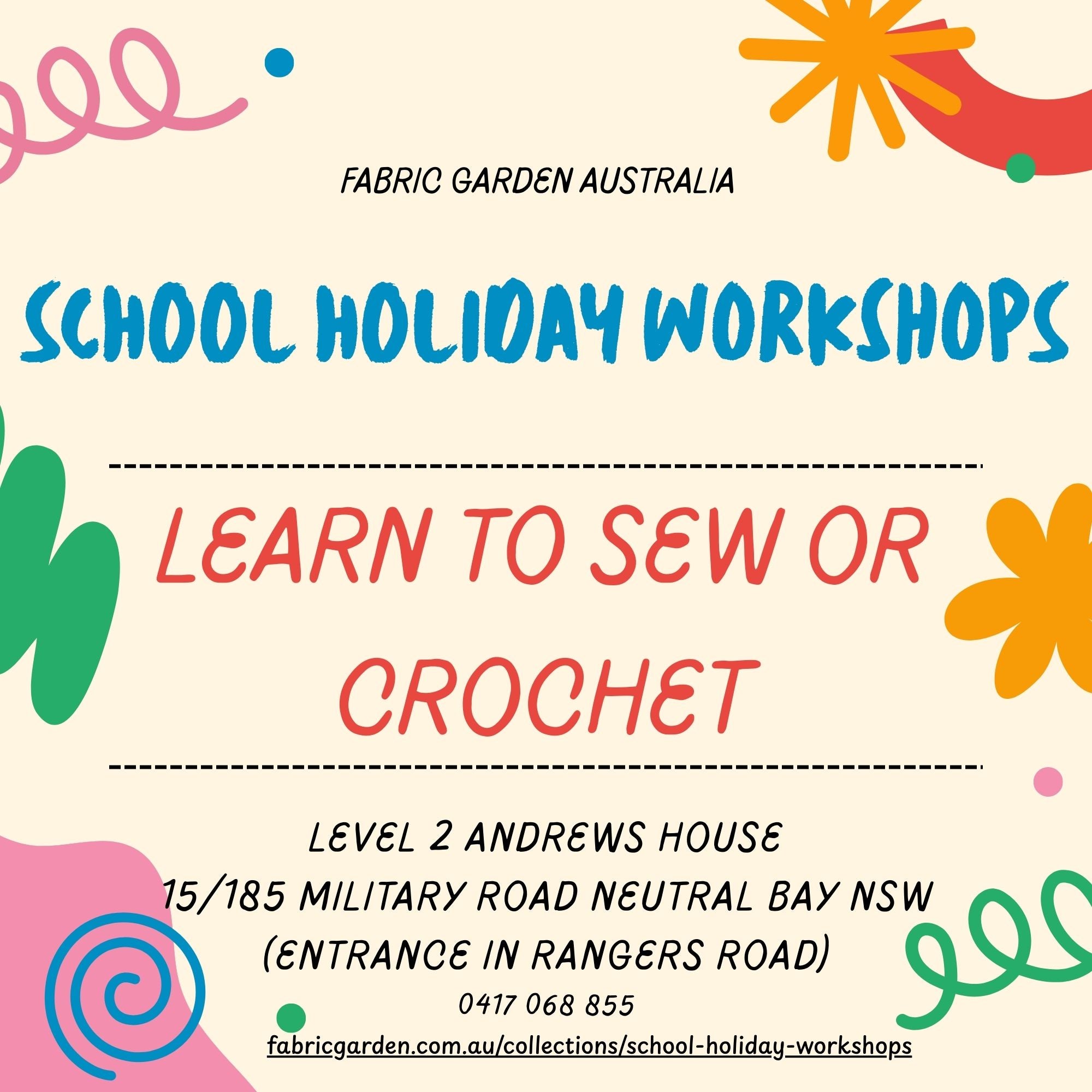 School Holiday Workshops