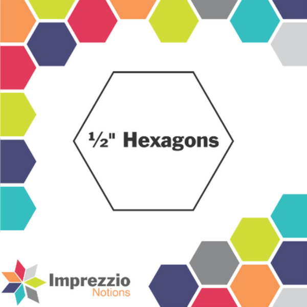 Imprezzio: English Paper Piecing Hexagons 1/2 Inch