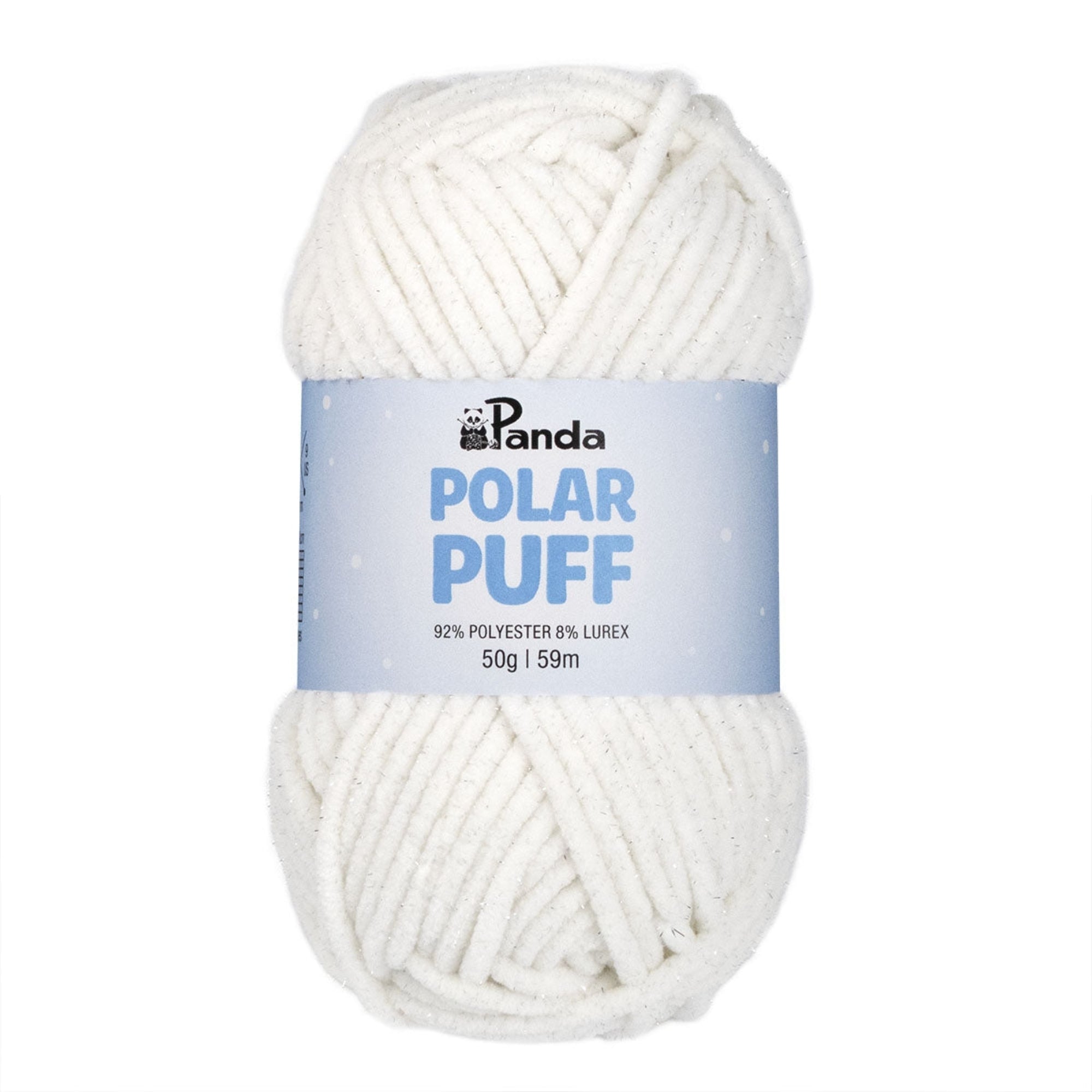 Panda Polar Puff Chenille Yarn 50g SNOW