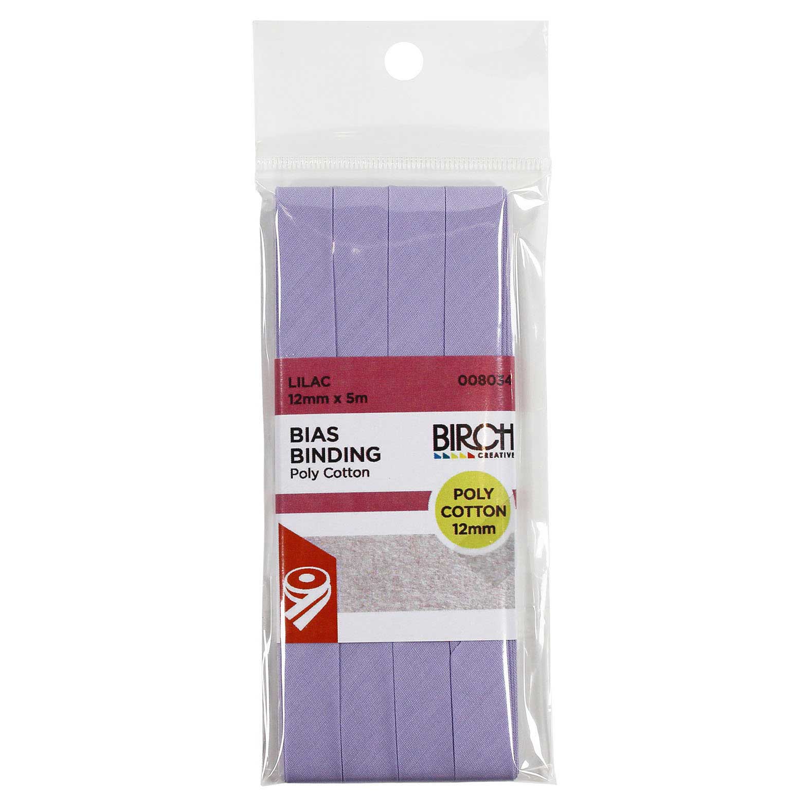 Birch Bias Binding - Polycotton 12mm x 5 Metre Lilac