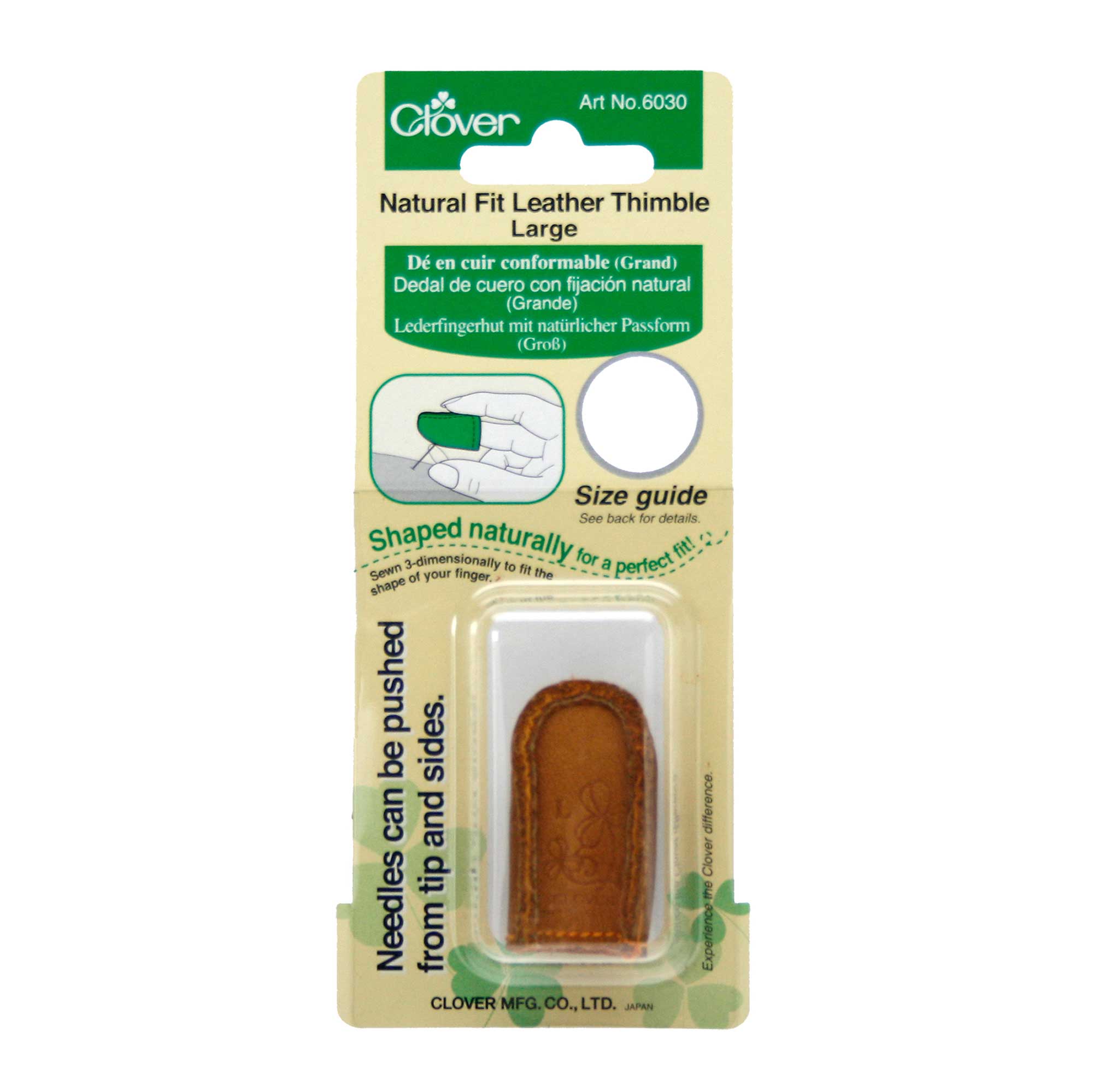 Clover Natural Fit Leather Thimble LARGE