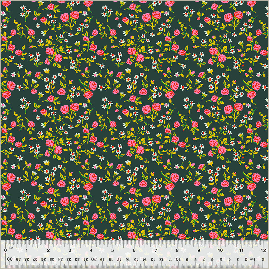 Heather Ross By Hand Mousy Floral Pasture 54255D-9