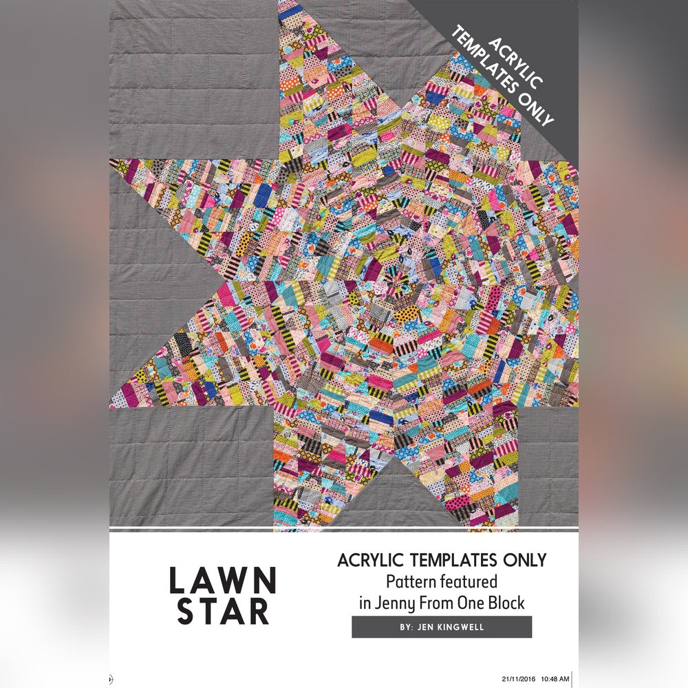 Jen Kingwell: Lawn Star Acrylic Template