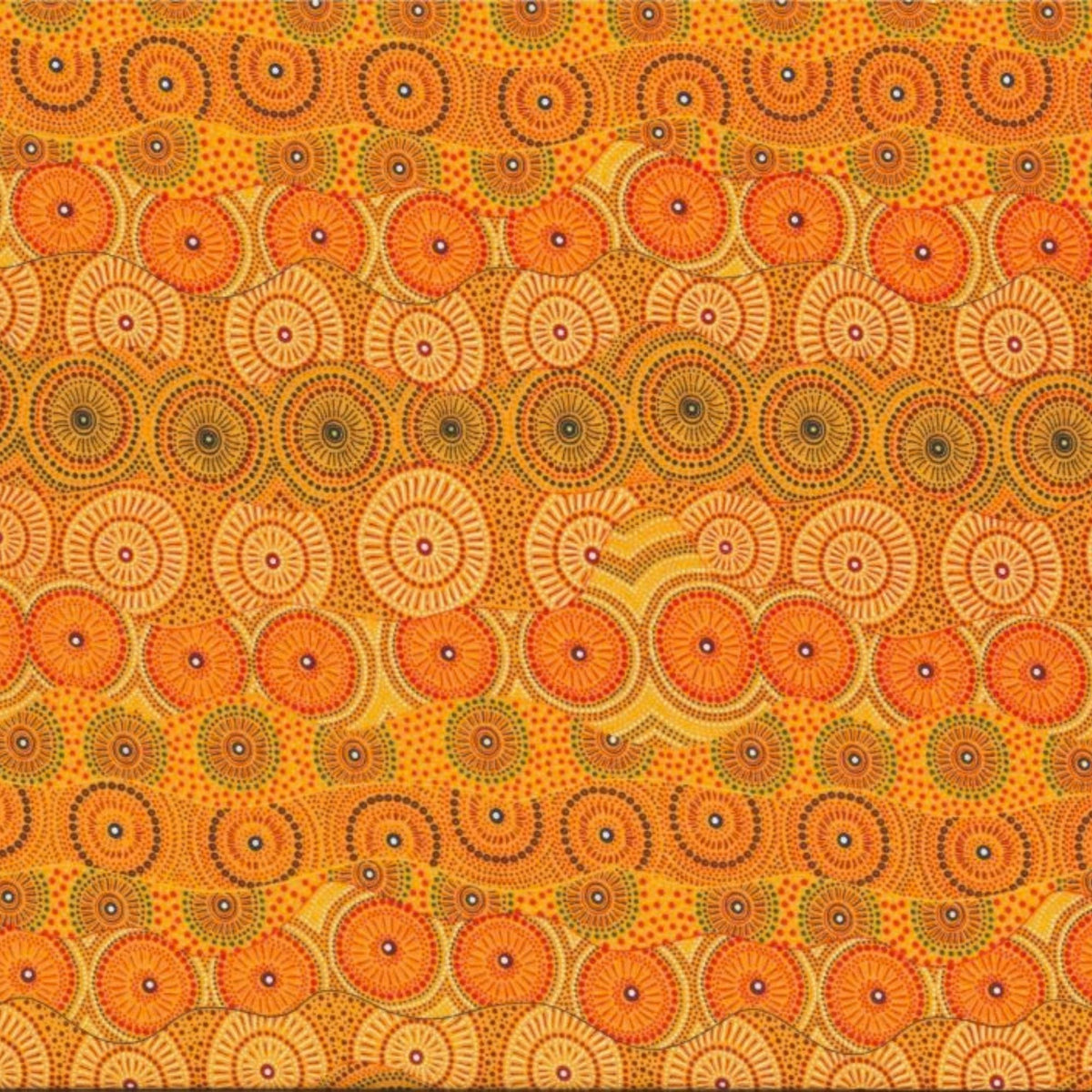 Aboriginal Design: Alpara Seed Yellow by Rosie Bird