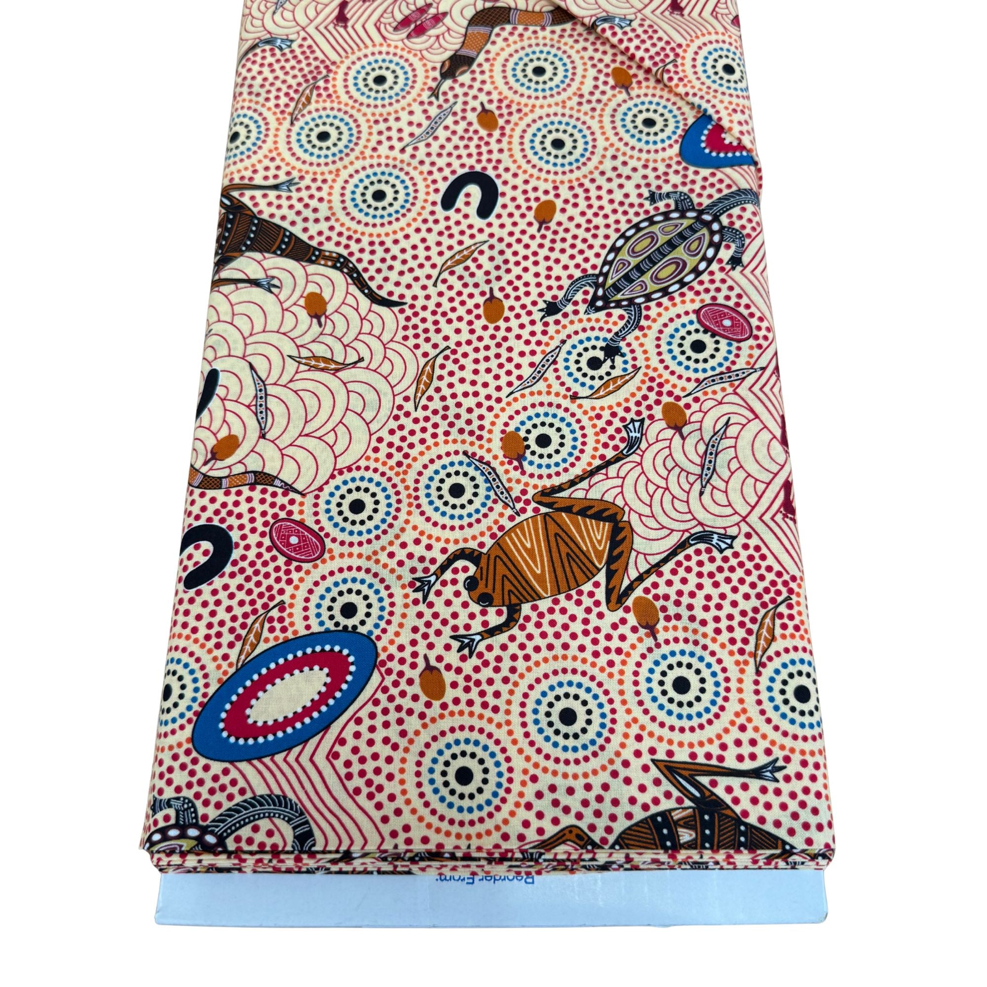 Aboriginal Design: Around the Waterhole in Ecru by Nambooka BOLT