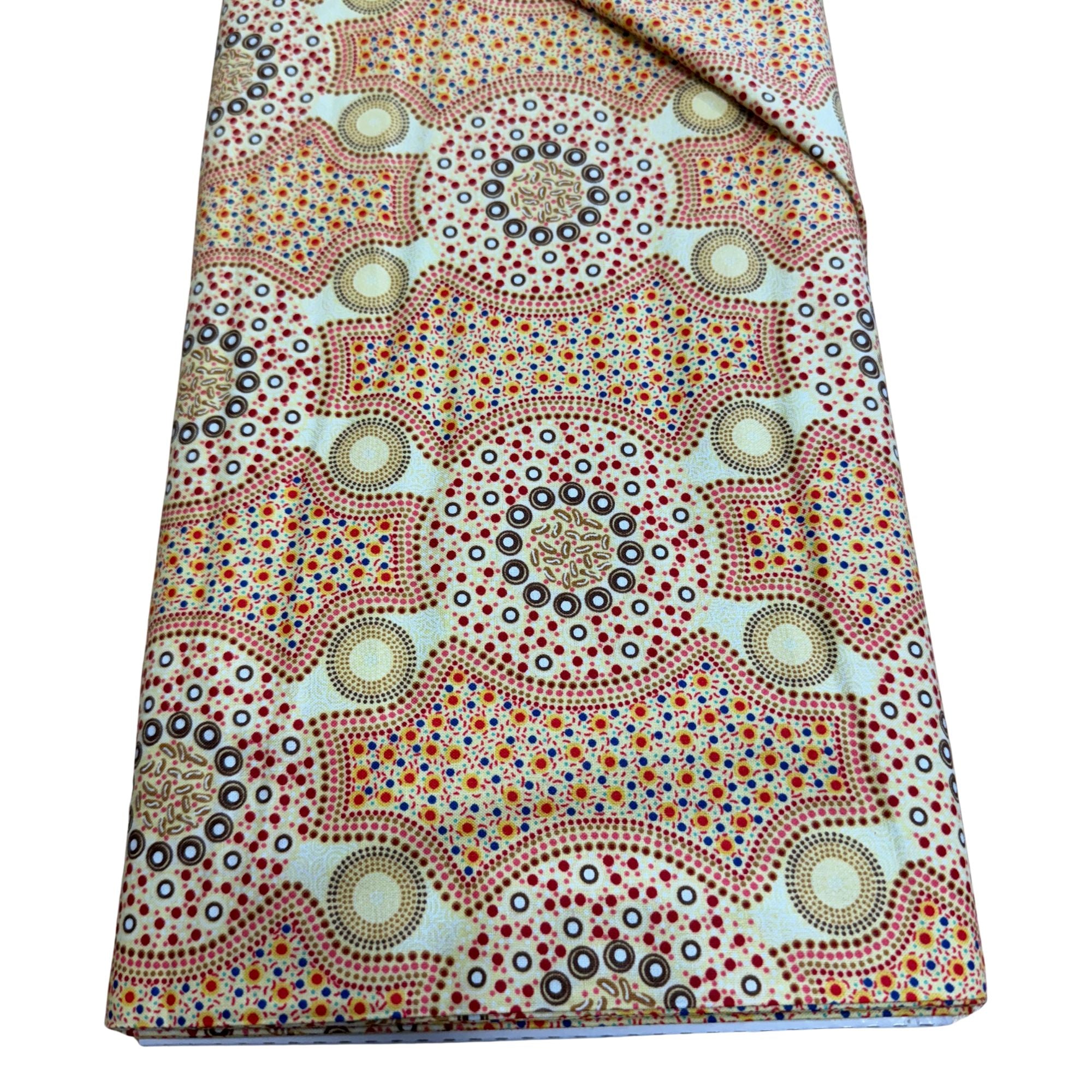 Aboriginal Design: Bush Flowers in Ecru by Marlene Doolan