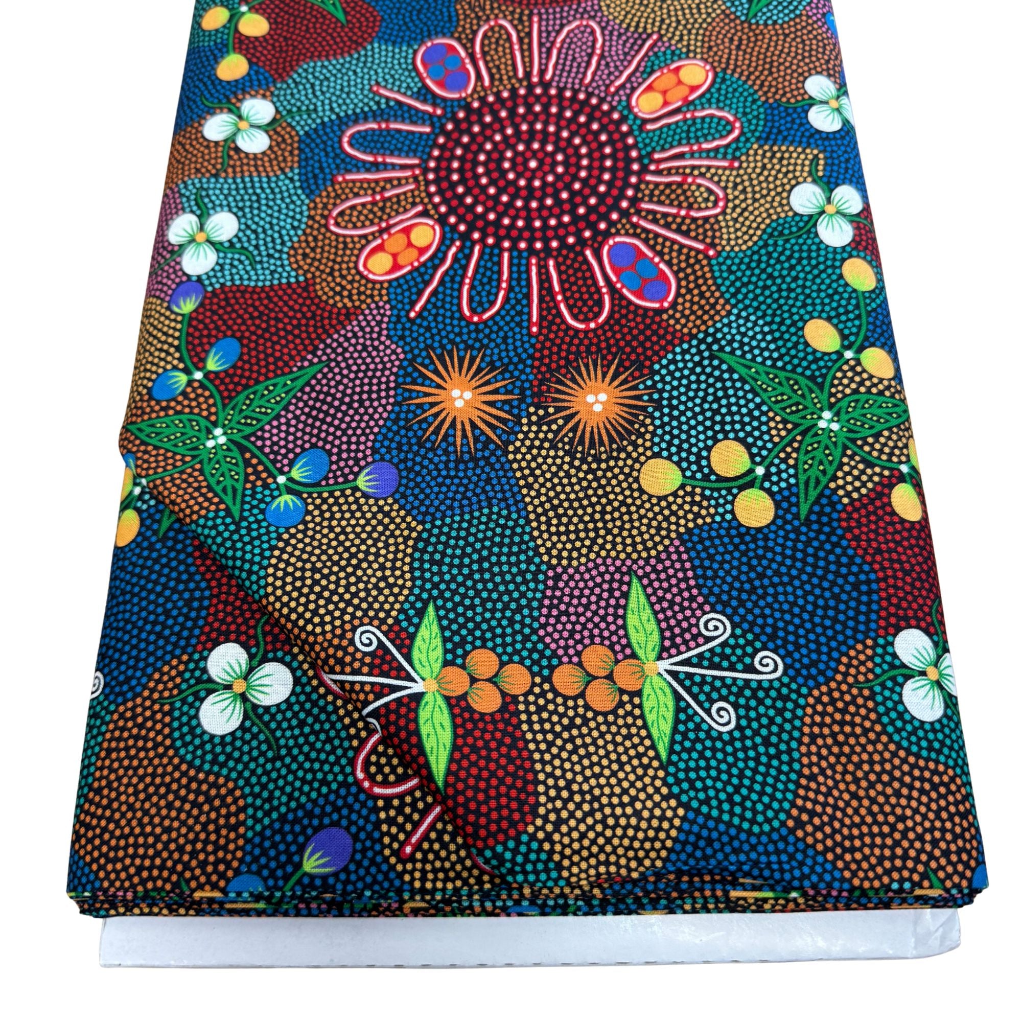 Aboriginal Design: Bush in Orange Red by Tanya Price