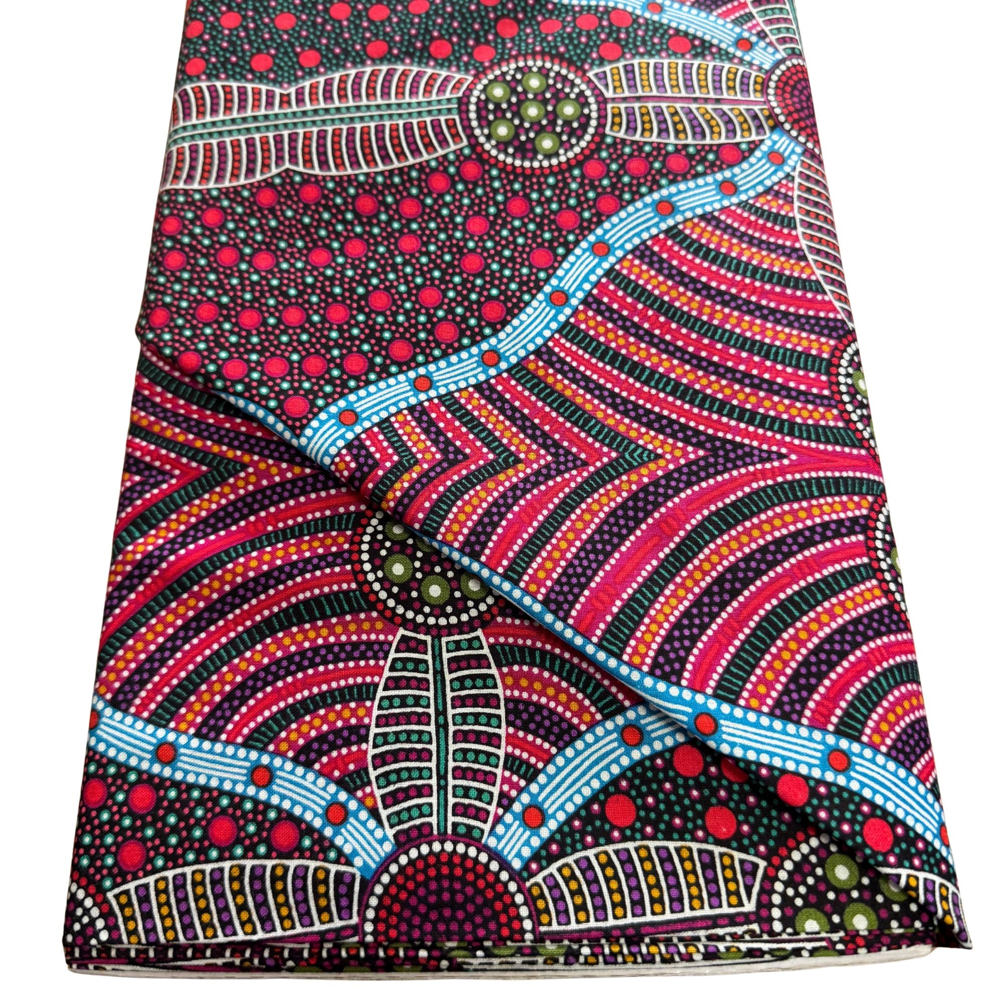 Aboriginal Design: Cross Seeds in Red by Cindy Wallace