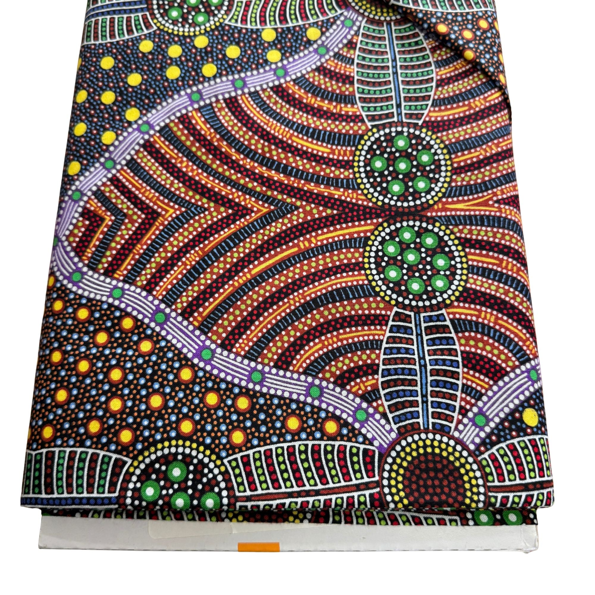 Aboriginal Design: Cross Seeds in Yellow by Cindy Wallace