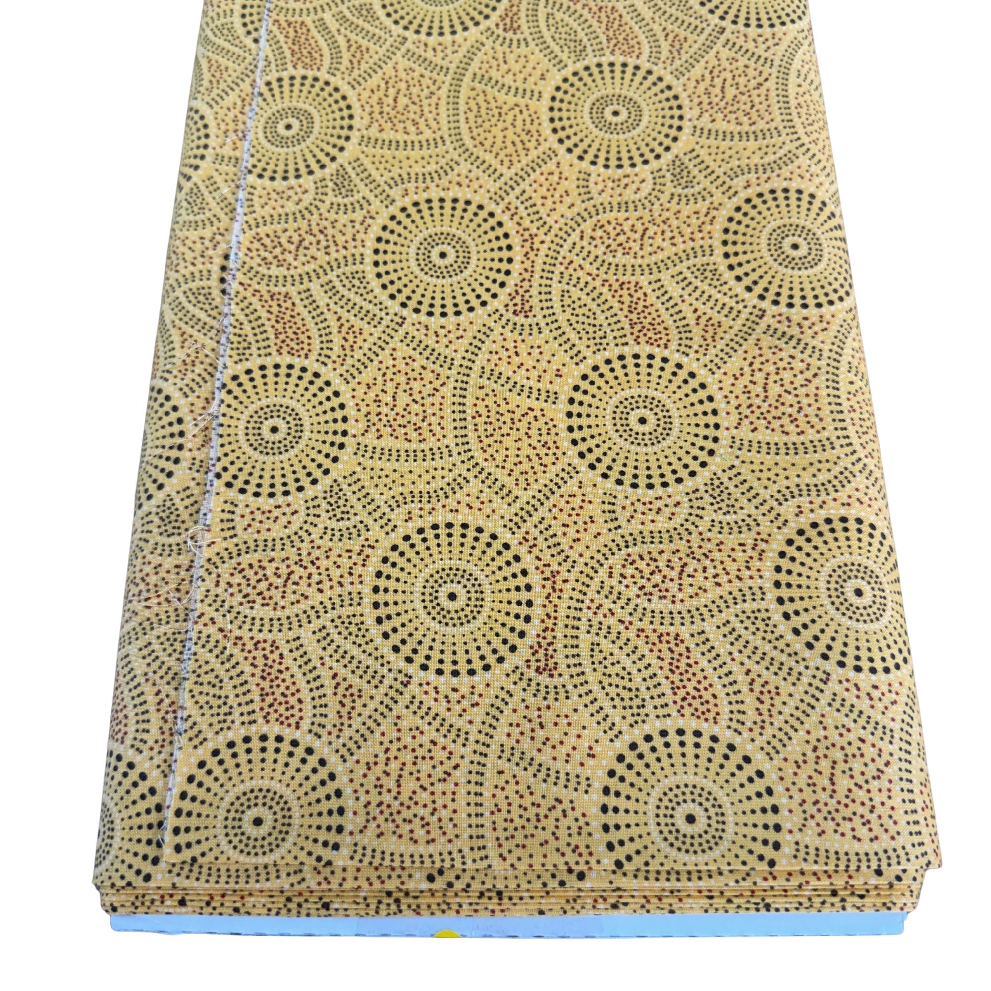 Aboriginal Design: Kangeroo Path in Yellow by Roseanne Morton BOLT