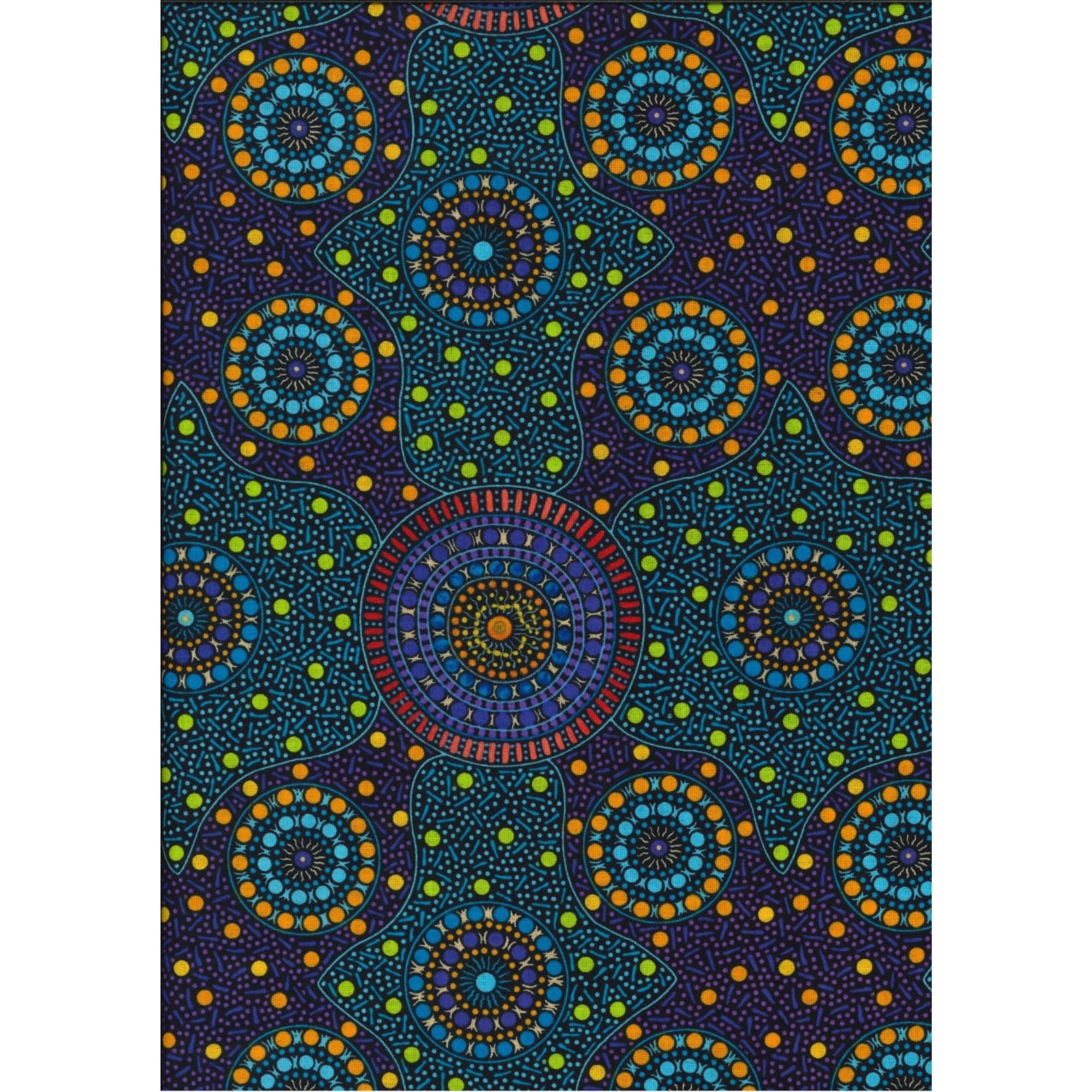 Aboriginal Design: Waterhole And Riverbed Purple by Cathy Turner