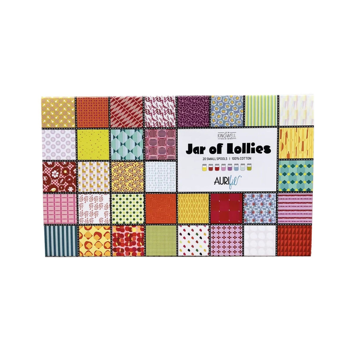 Aurifil Designer Thread Collection Jar of Lollies By Jen Kingwell