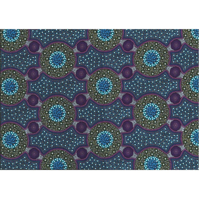 Aboriginal Design: Bush Flowers in Purple by Marlene Doolan
