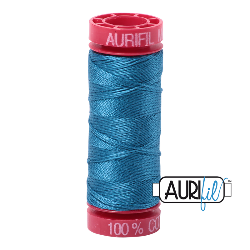 Aurifil Cotton Mako 1125 Medium Teal Thread Ne 12 50m