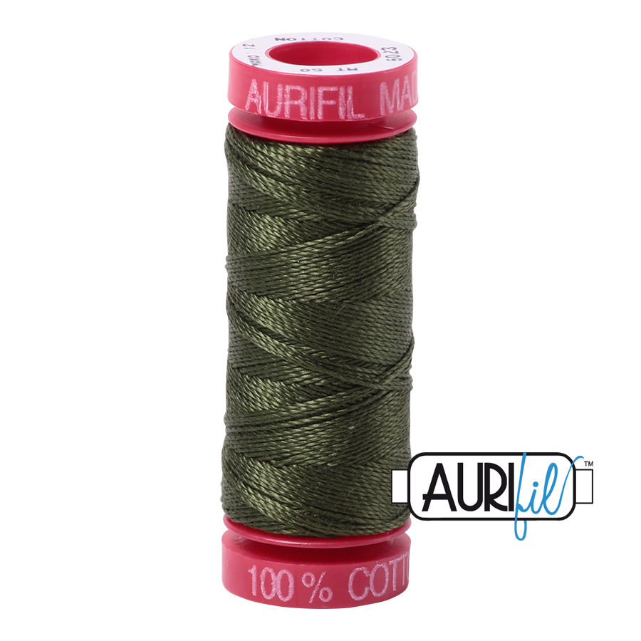 Aurifil Cotton Mako 5023 Medium Green Thread Ne 12 50m