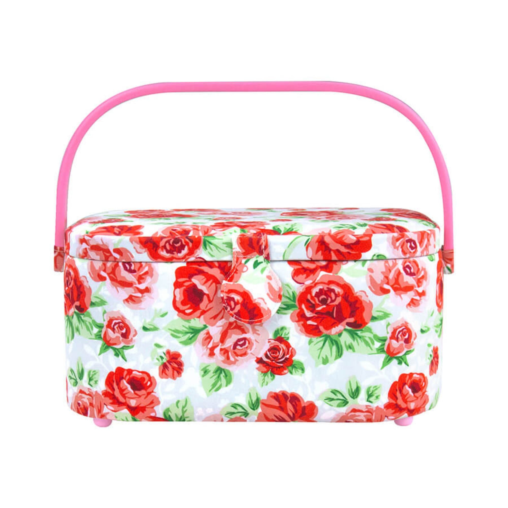 Birch Sewing Basket Medium - 30 x 20.5 x 16cm Roses