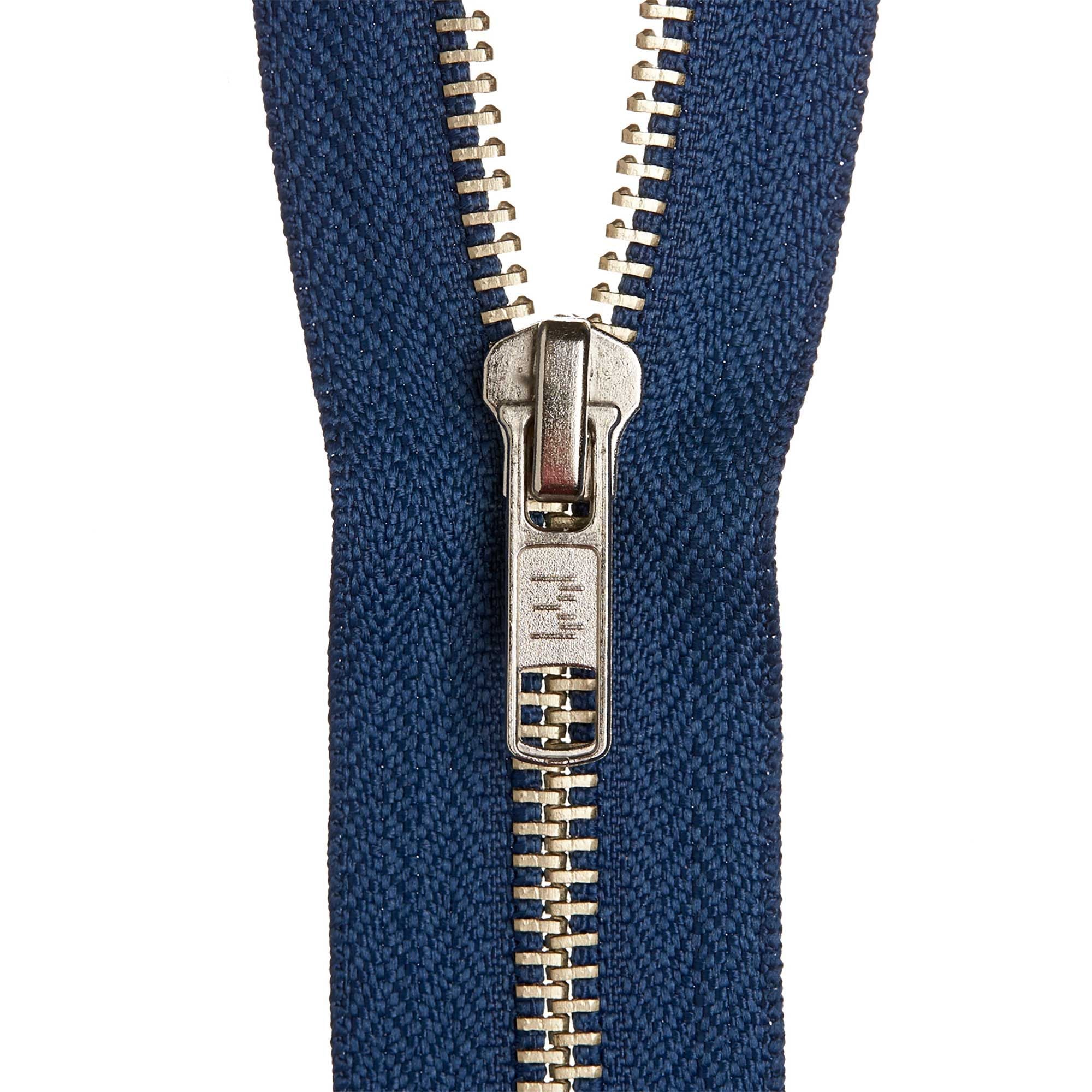 Birch Zip Jacket Open Ended Nickel 56cm (22 Inch) Royal Blue