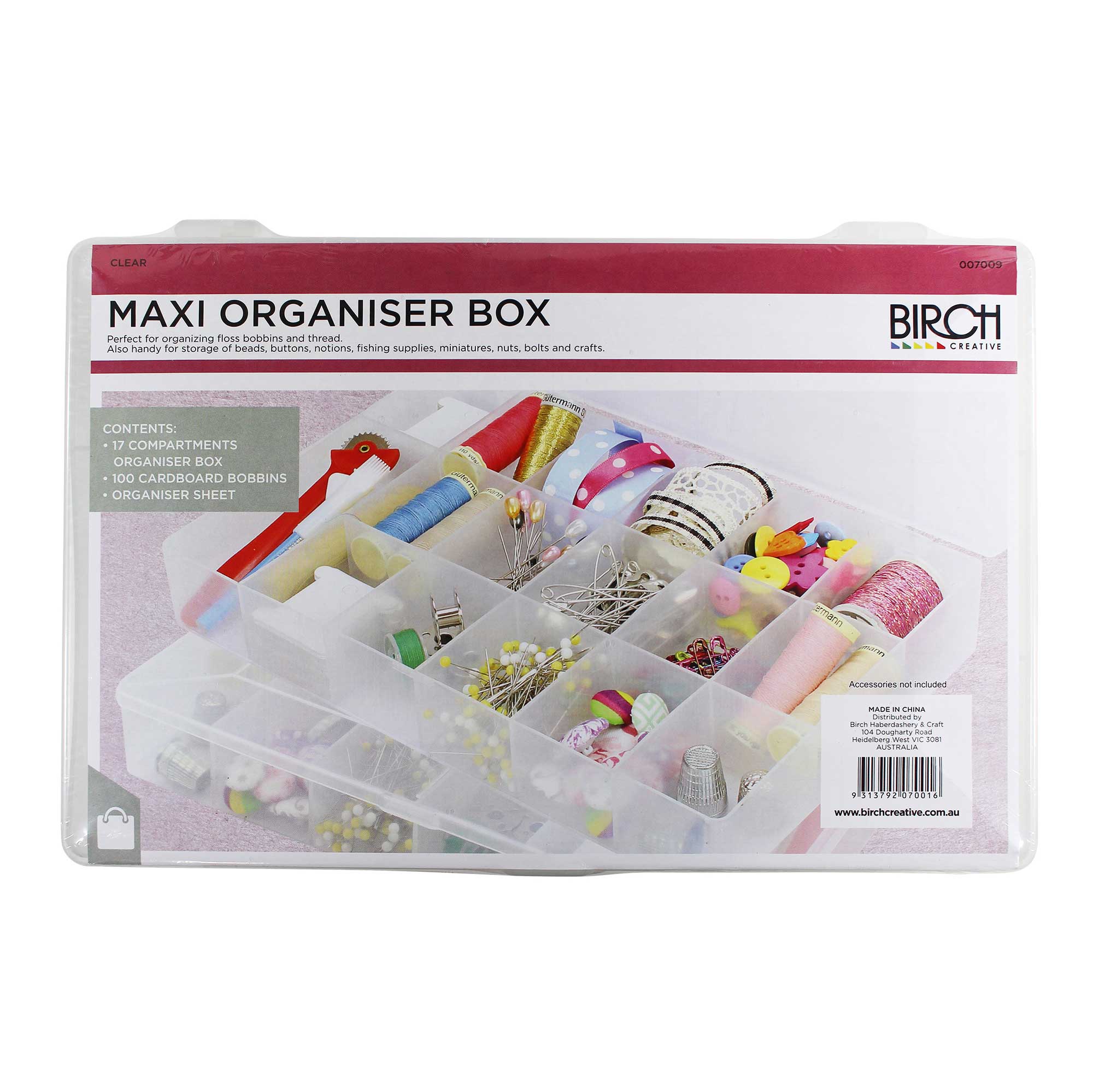 Birch Floss Organiser Maxi Clear W/100