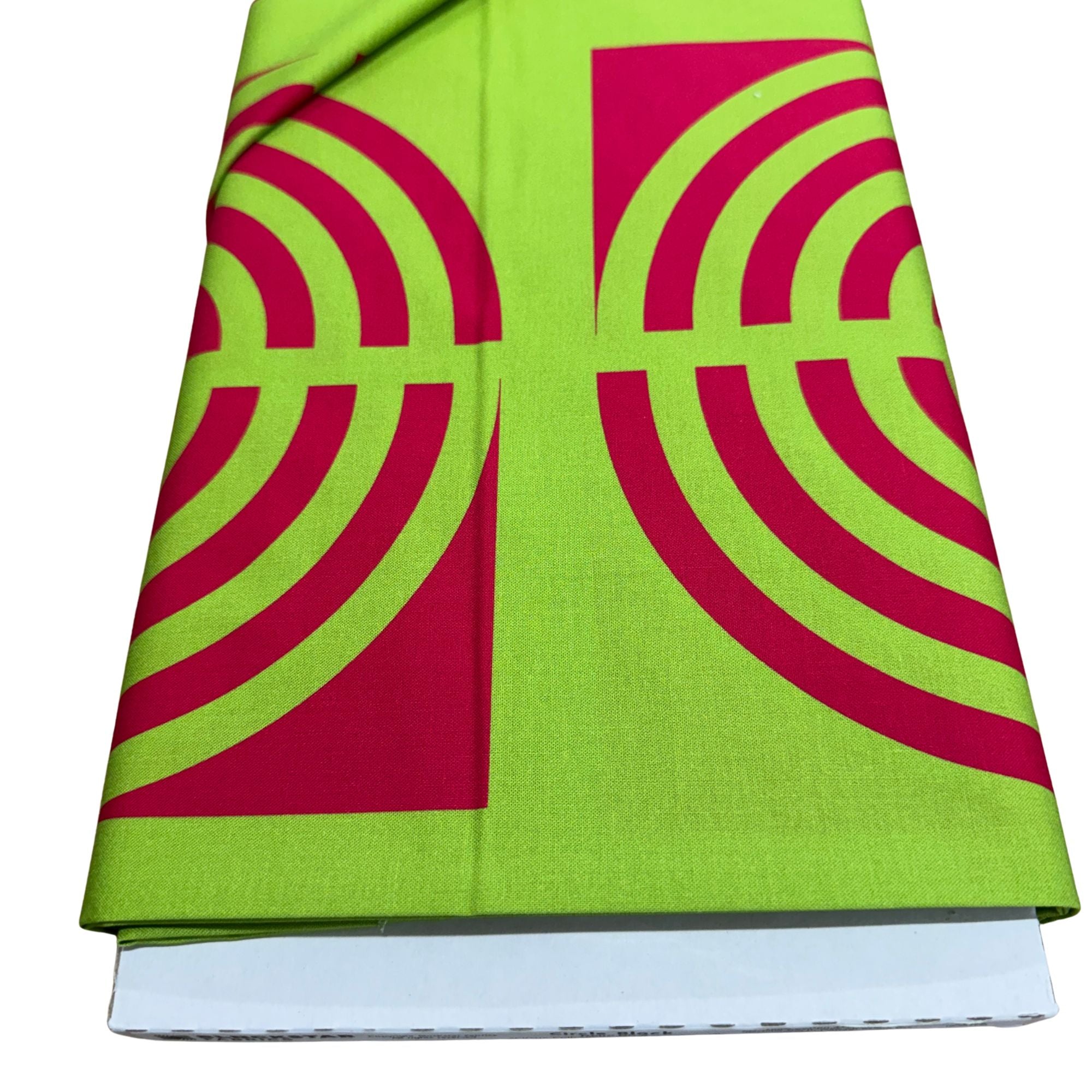 Blockstar Fabrics - Circus - 1/2 Inch Circle Block Retro Green and Red BF-2