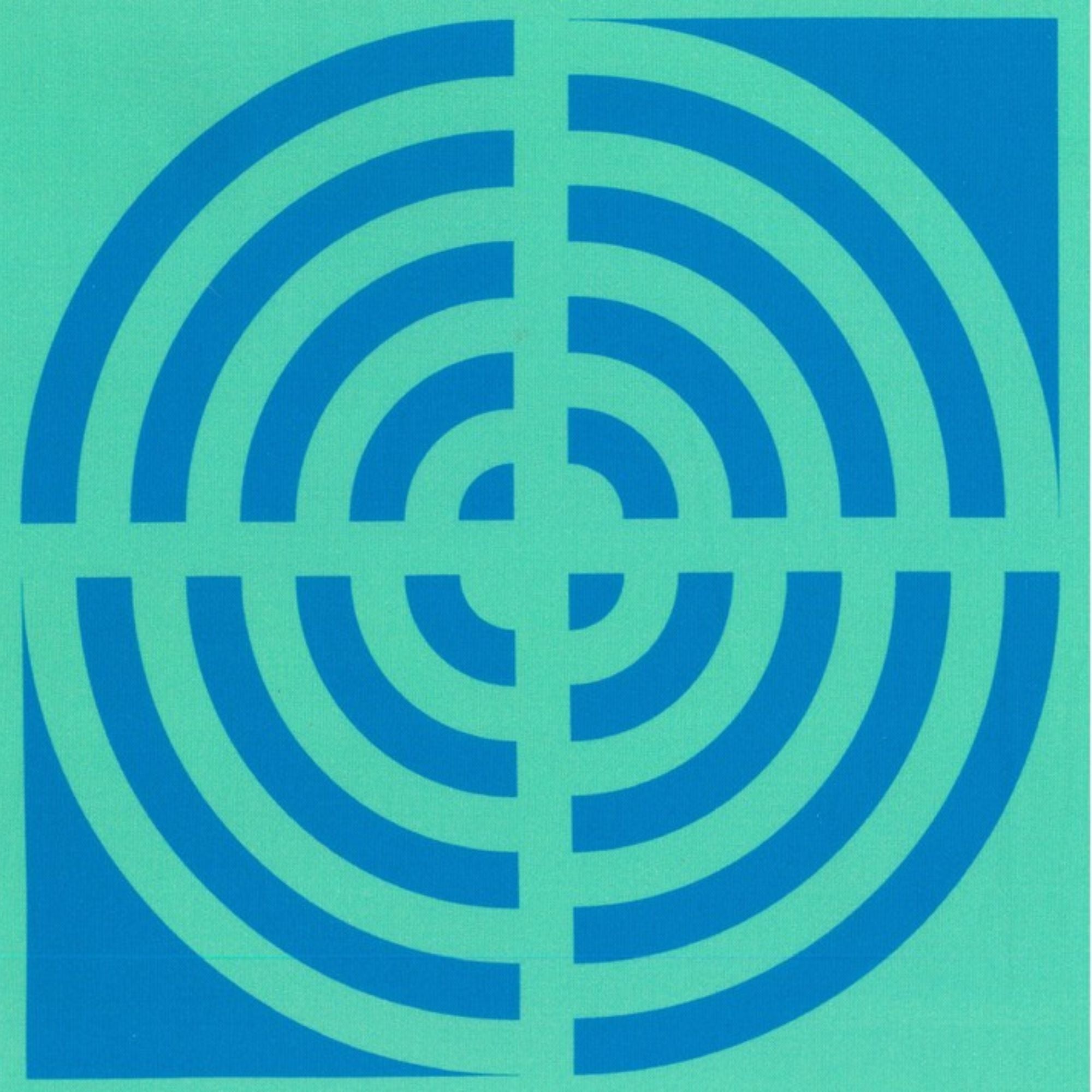 Blockstar Fabrics - Circus - 1/2 Inch Circle Block Spearmint and Dresden Blue BF-3