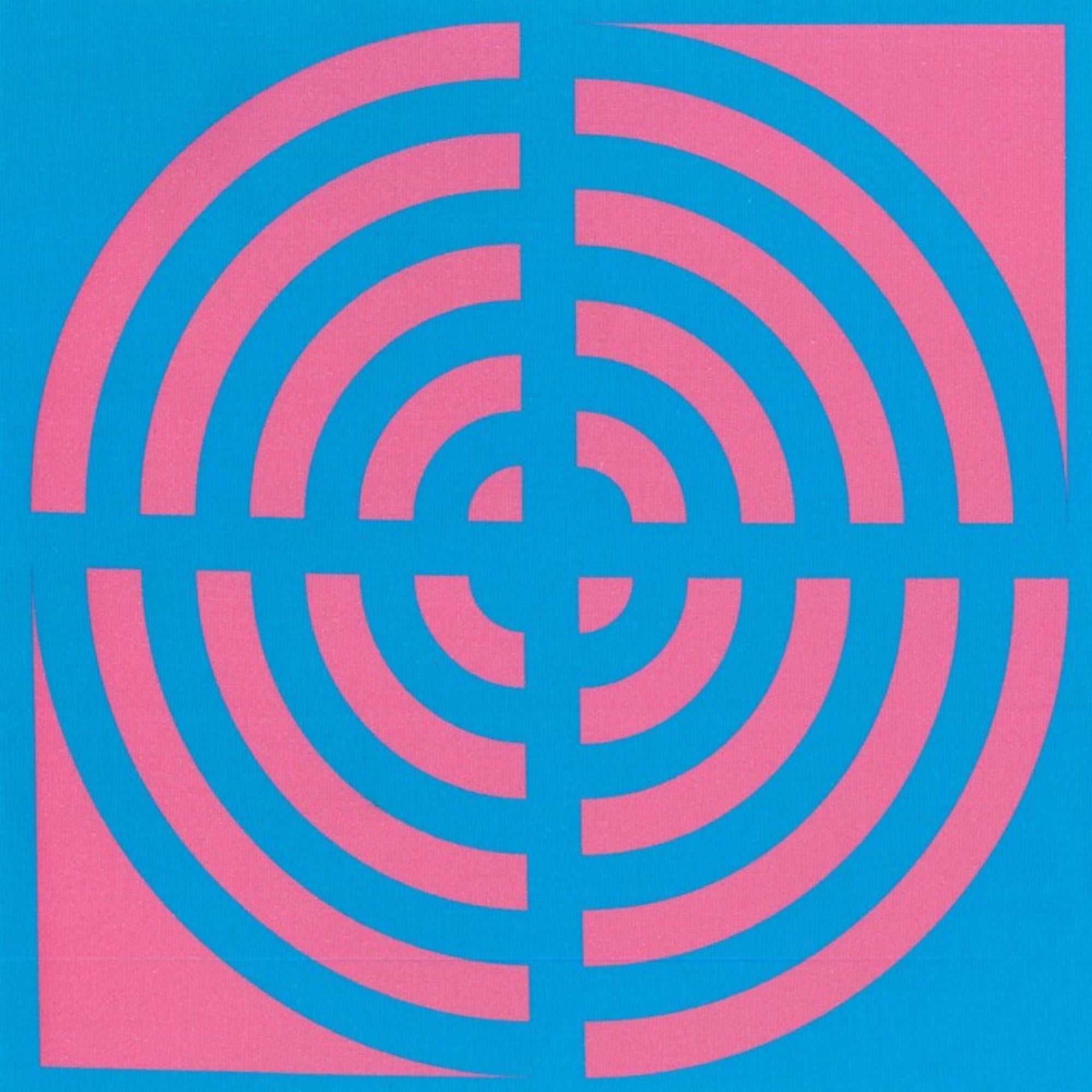 Blockstar Fabrics - Circus - 1/2 Inch Circle Retro Pink Blue BF-8