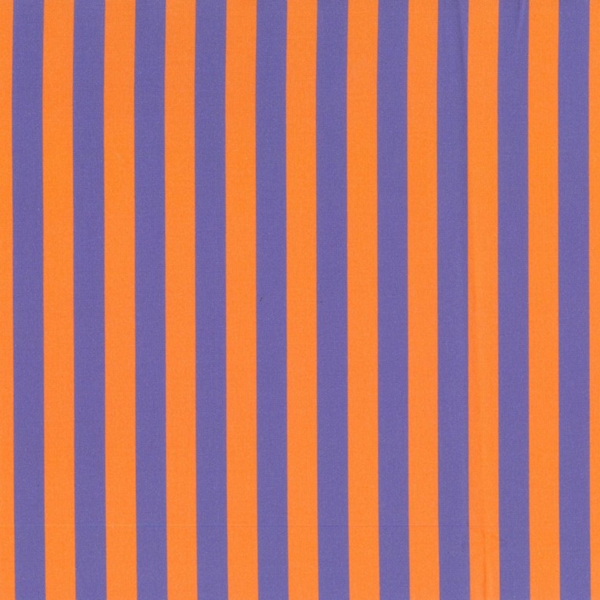 Blockstar Fabrics - Circus - 1/2 Inch Tent Stripe Retro Orange Purple BF-15