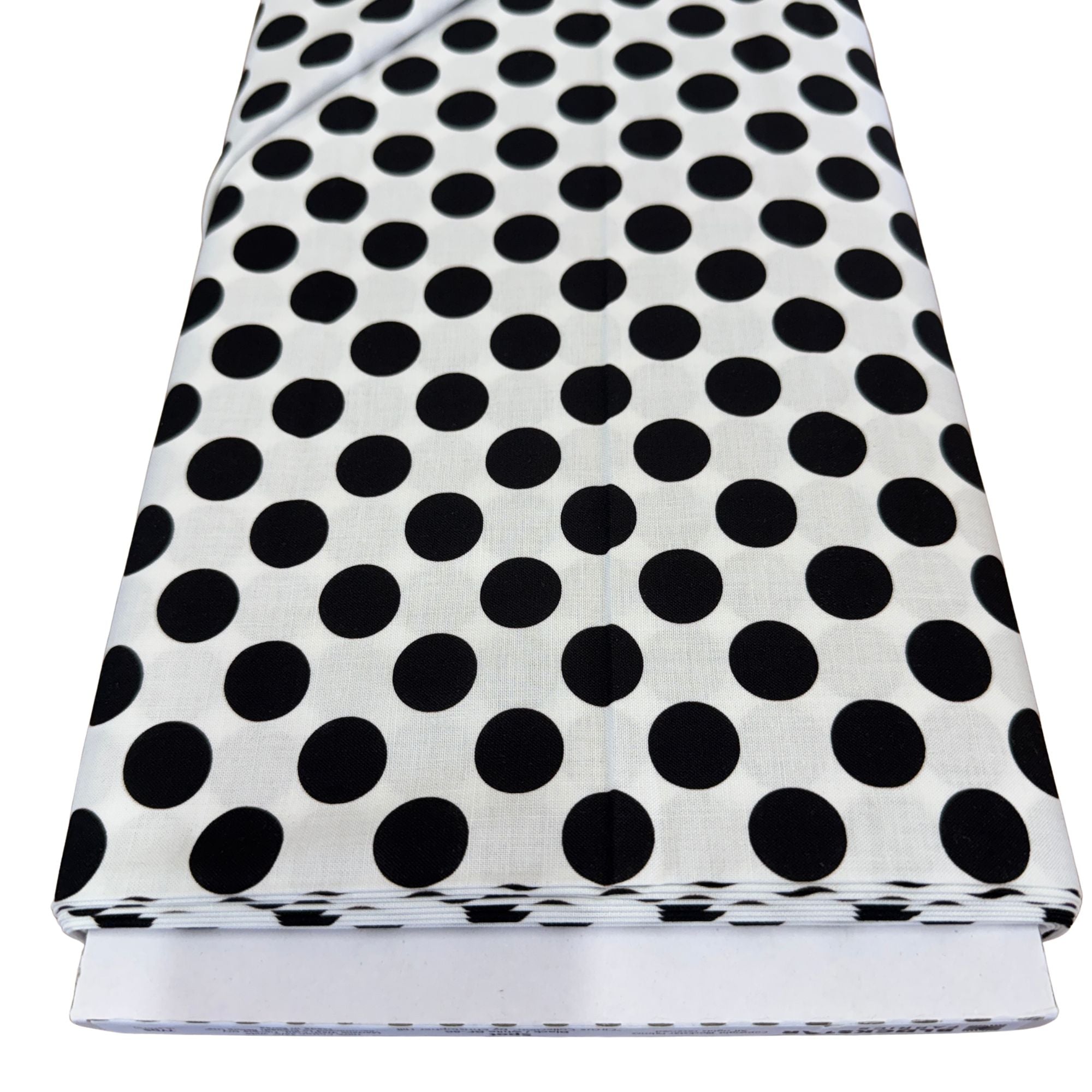 Blockstar Fabrics - Black and White Collection - 3/4 Inch Black Spot on White BF-86