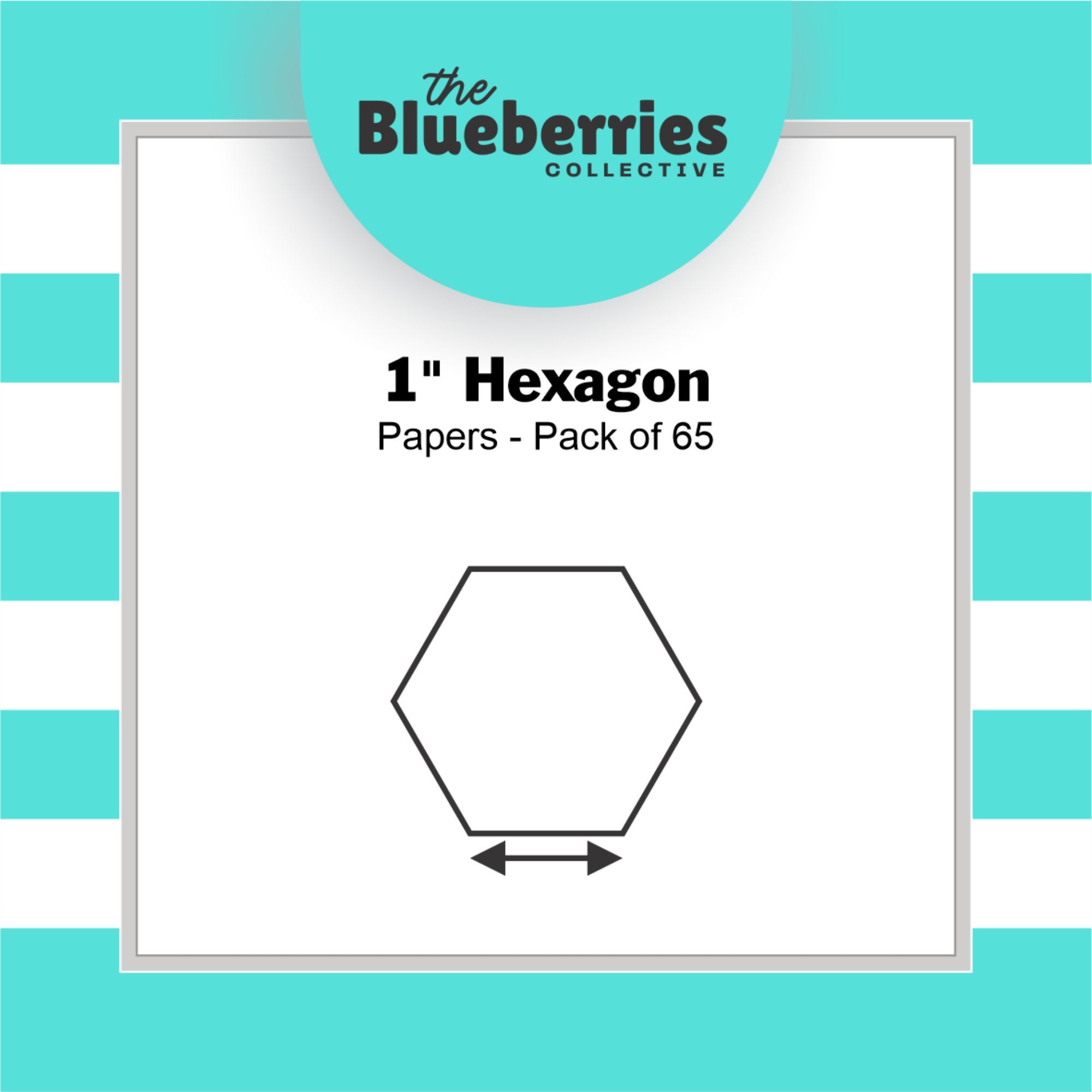 Blueberries Collective: English Paper Piecing Hexagons 1 Inch 65pcs