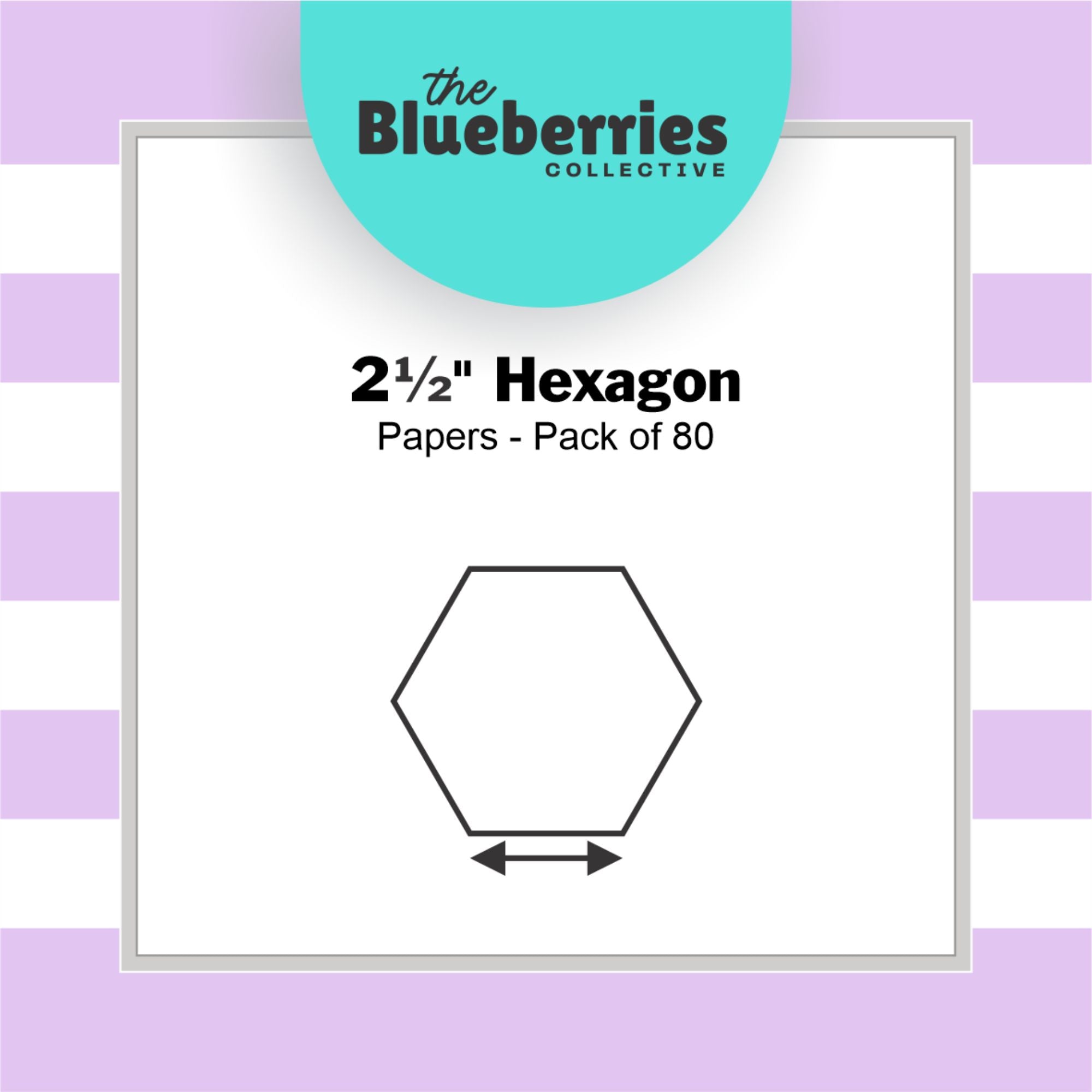 Blueberries Collective: English Paper Piecing Hexagons 2.5 Inch 80 pcs