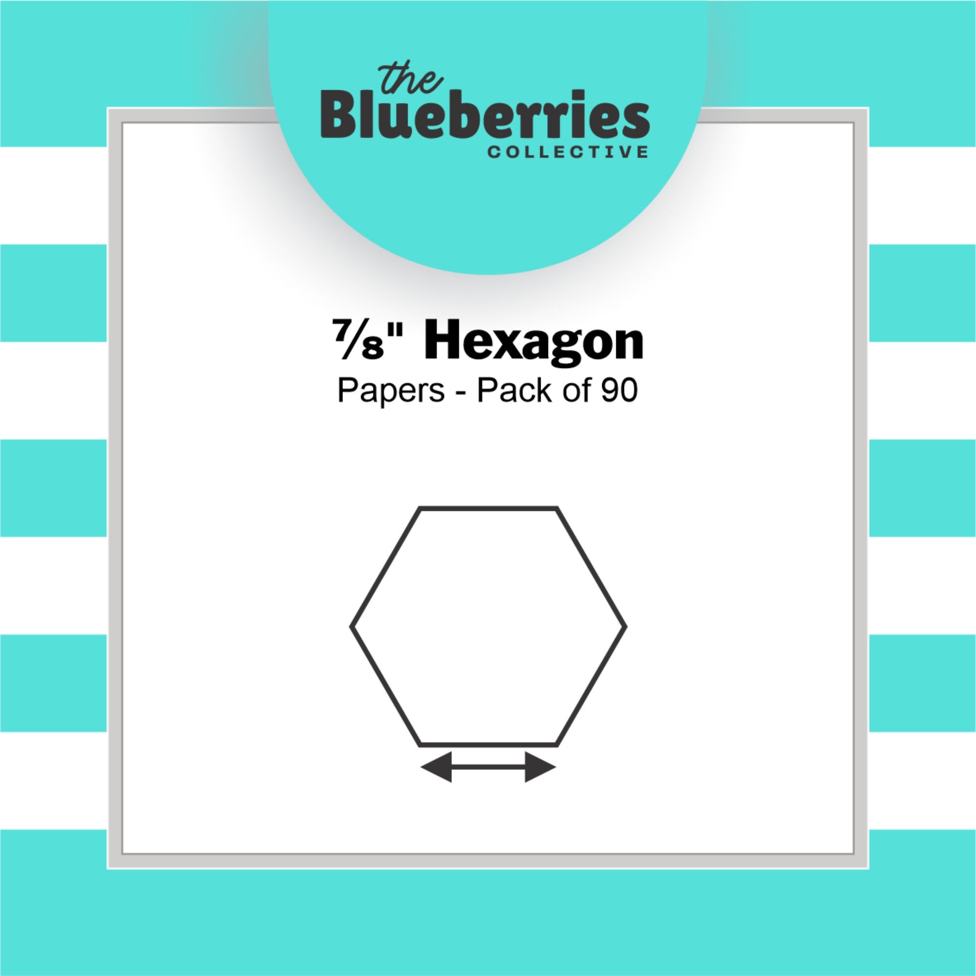 Blueberries Collective: English Paper Piecing Hexagons 7/8 Inch 90pcs
