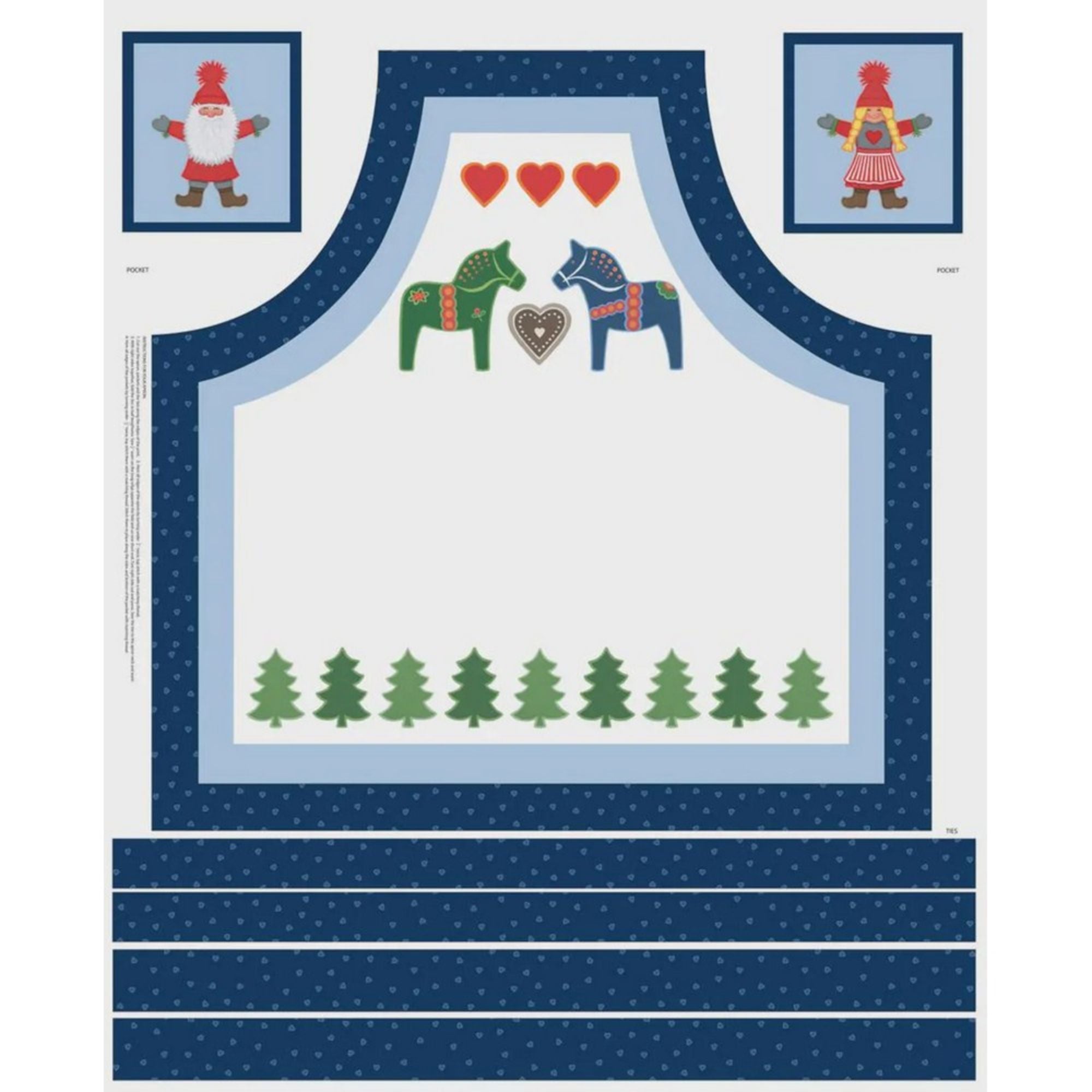 Tomten's Folklore Christmas - Apron Panel CE55