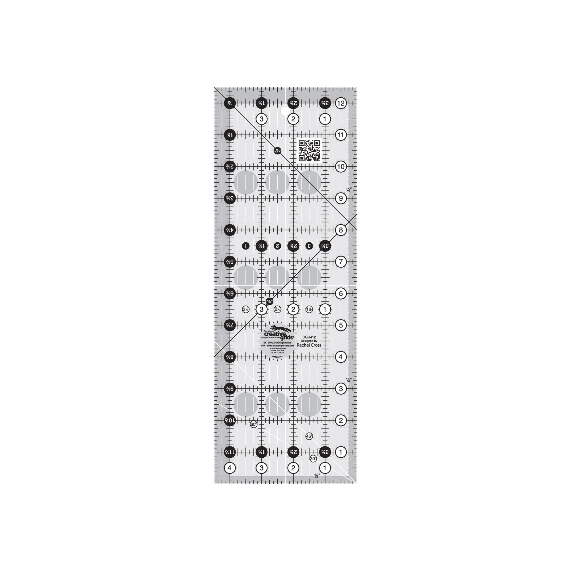 Creative Grids 4.5 x 12.5 Inch Ruler CGR412