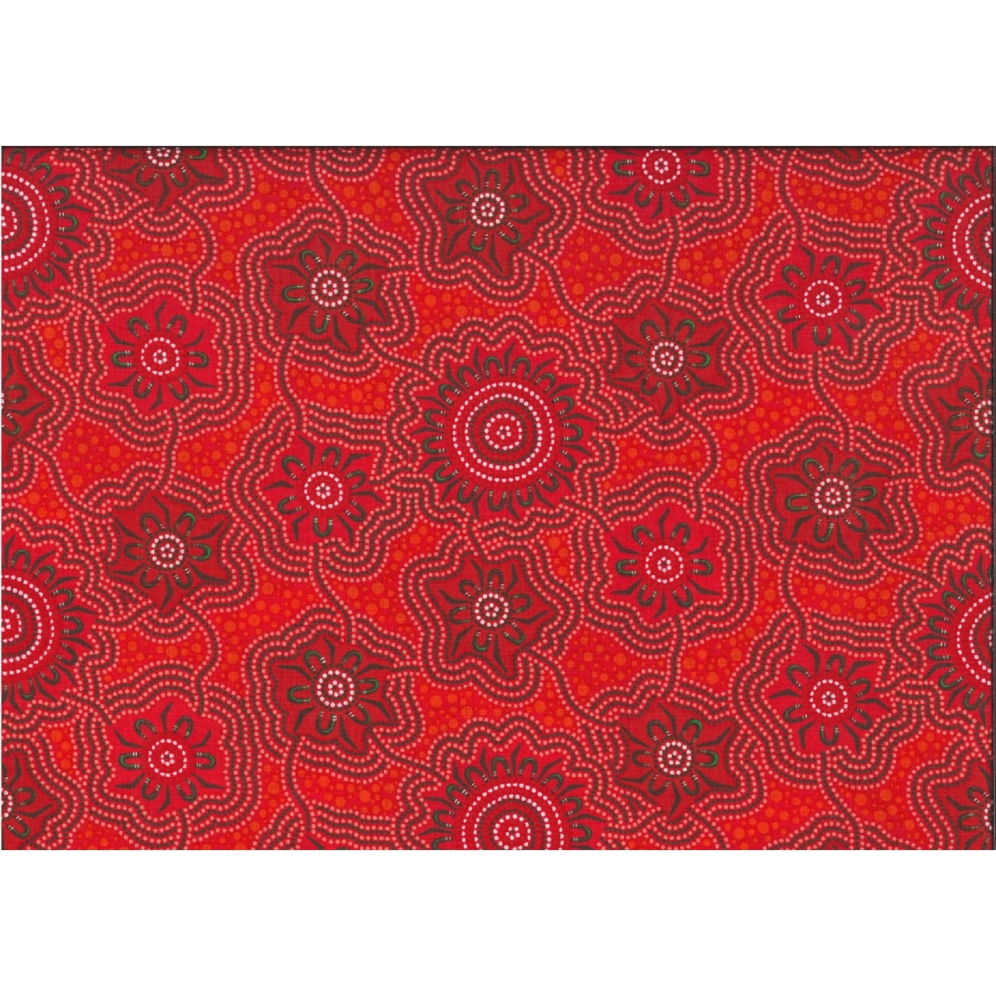 Aboriginal Design: Caming Ground 2 in Red by B.egan