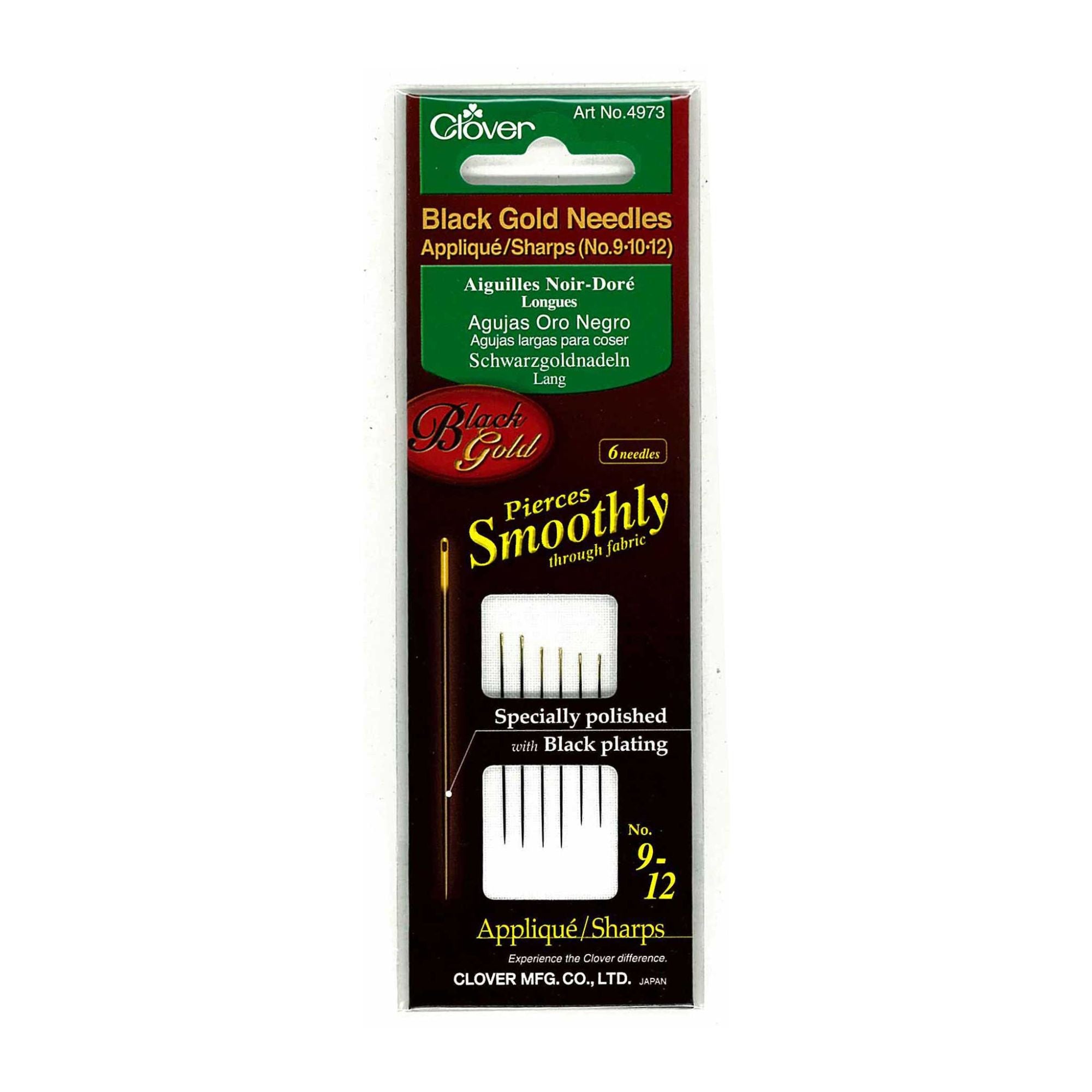 Clover Black Gold Applique Needles