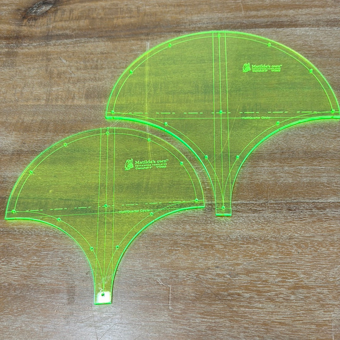 Matilda's Own: Clamshell Acrylic Template Set 6" + 8"
