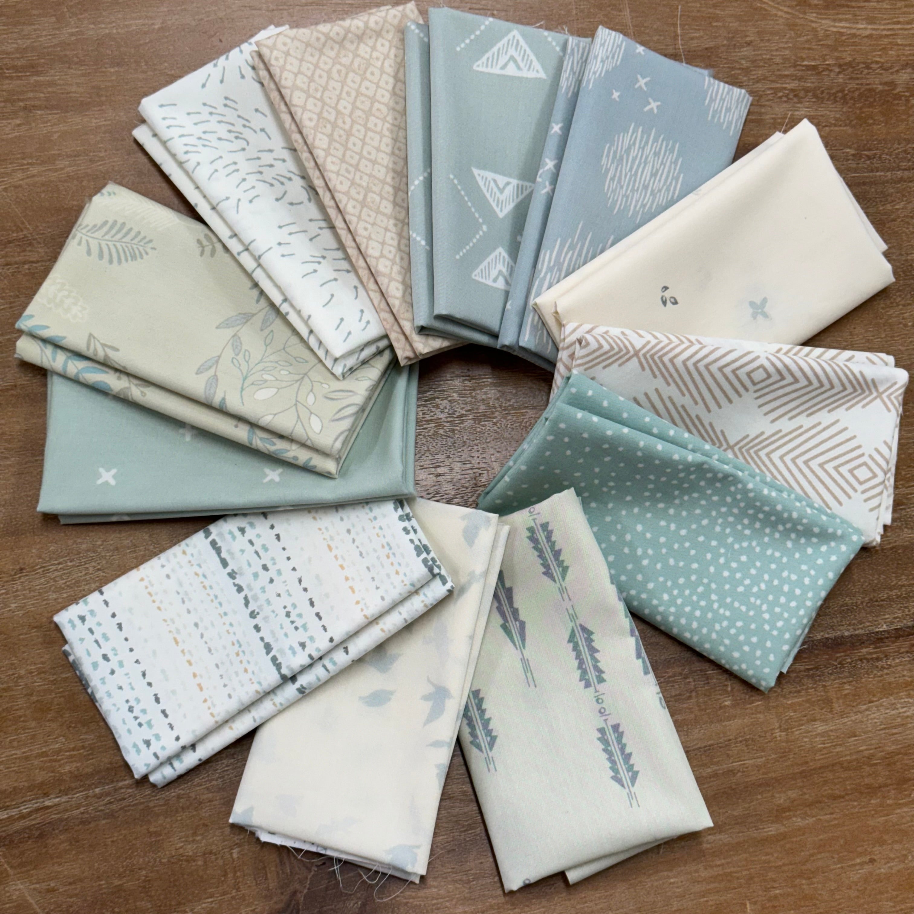 Fat Eighth Bundle: Serenity Fusion Art Gallery Fabrics 12pcs