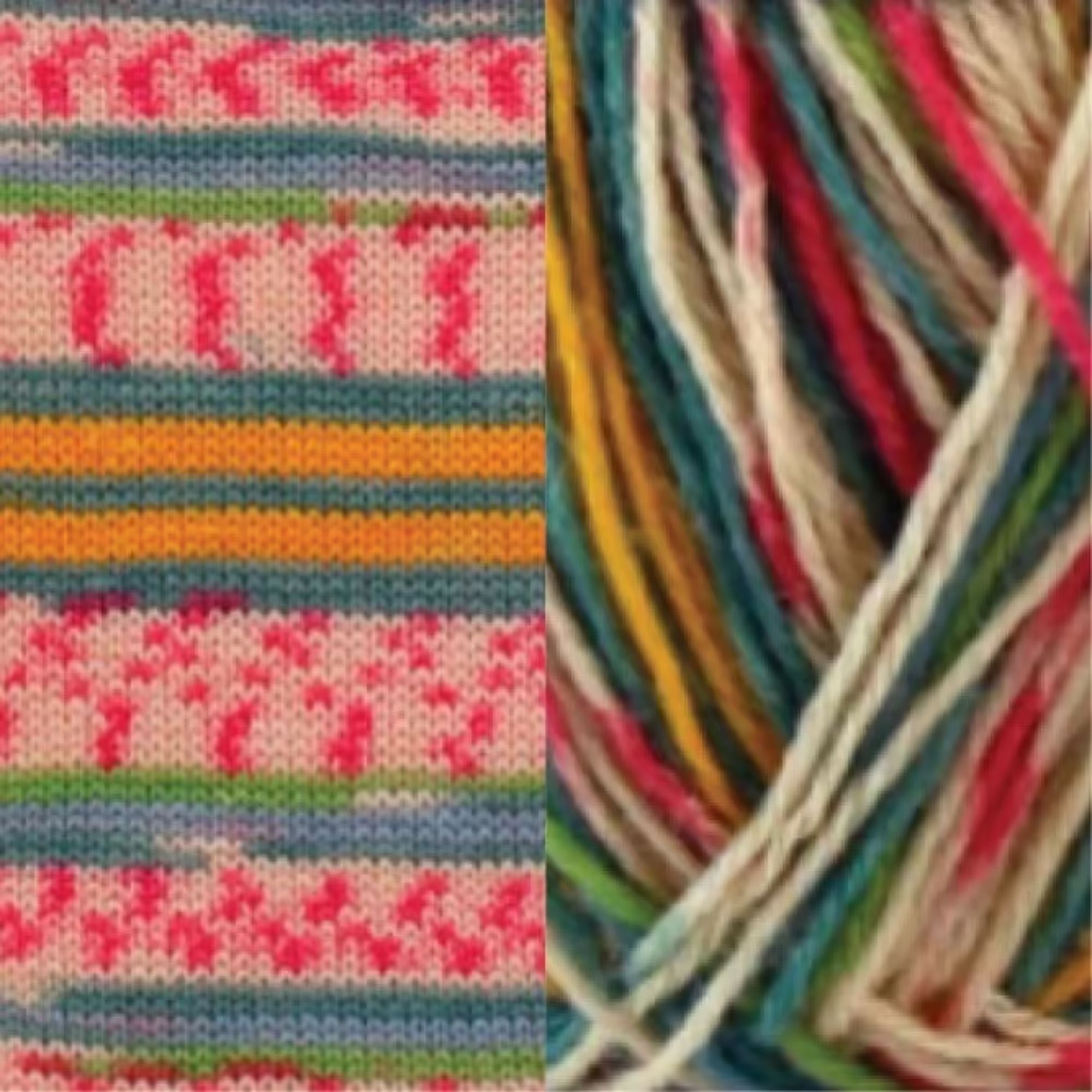 Fiddlesticks Harlequin 4 Ply Sock Yarn 32-01 Green