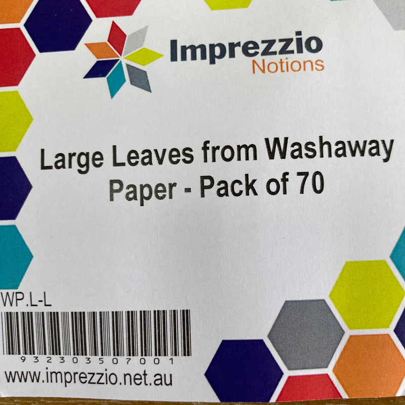 Imprezzio: Leaves Washaway Papers for Applique Large