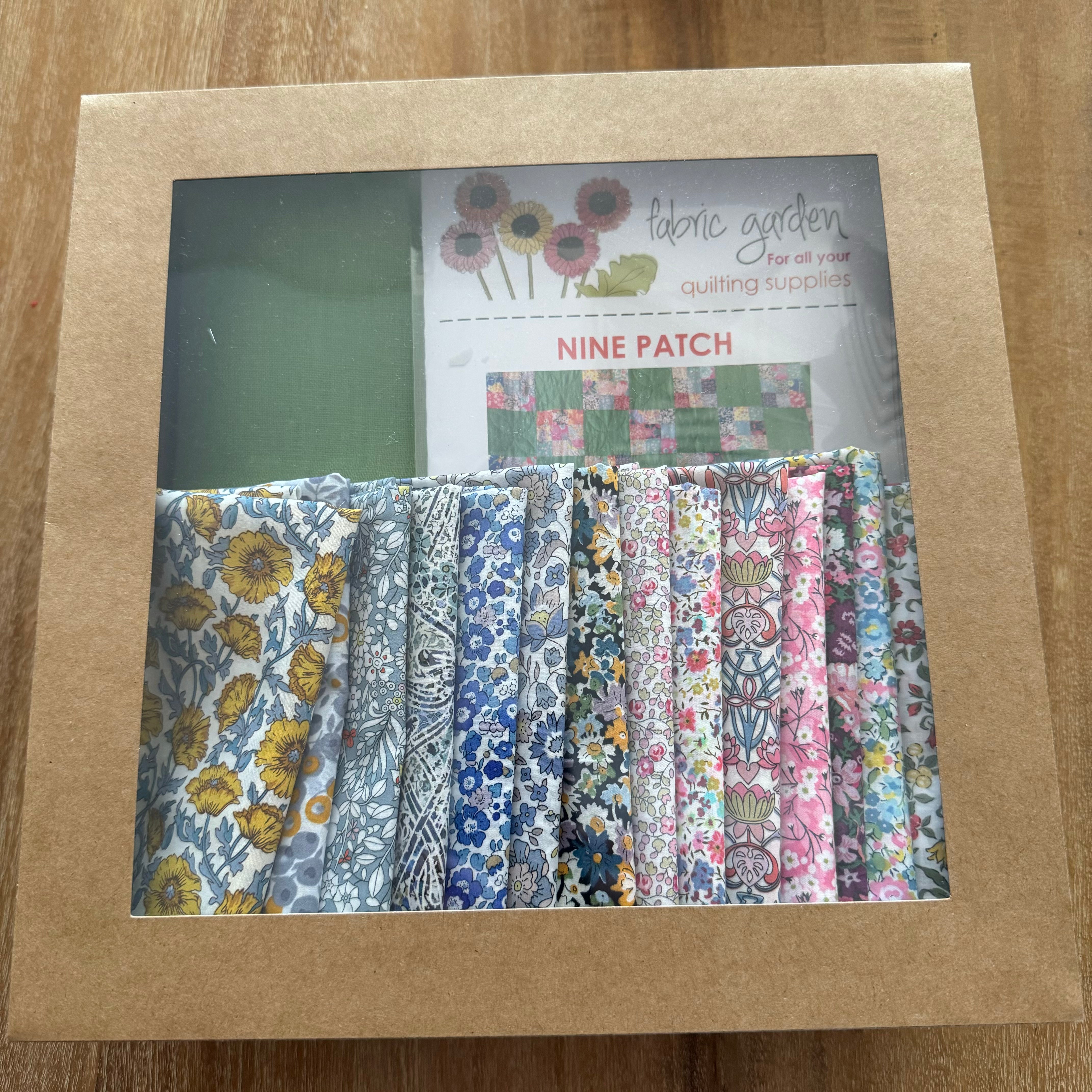 Nine Patch Quilt Kit Featuring Linen and Liberty