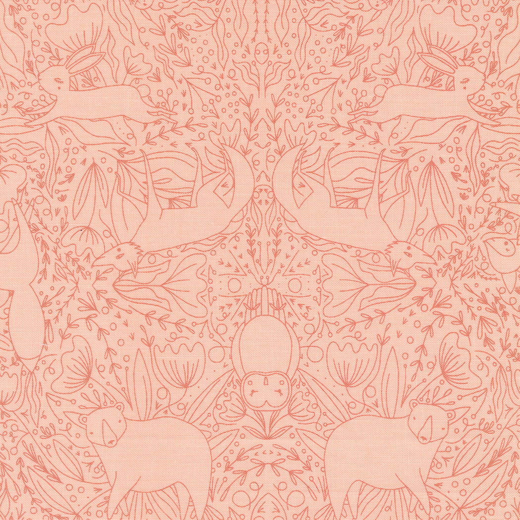Gingiber - Woodland Wonder - Novelty Animals Frolicing in Blush 48395 18
