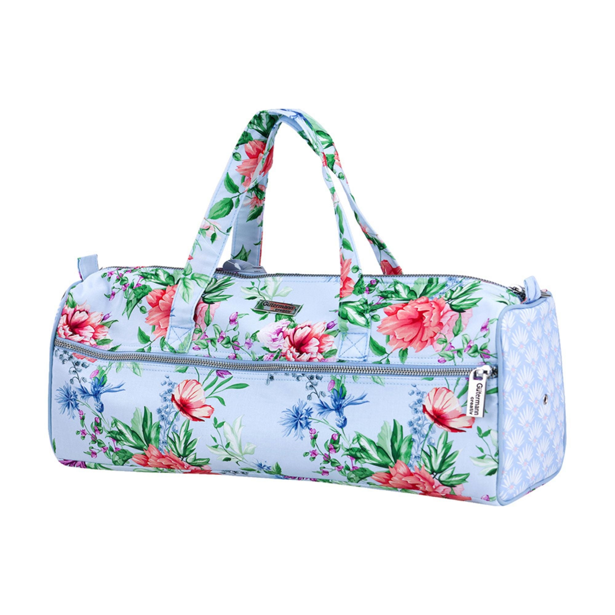 Gutermann x Birch Blooms Knitting Storage Bag 45 x 14.5 x 17cm BLUE