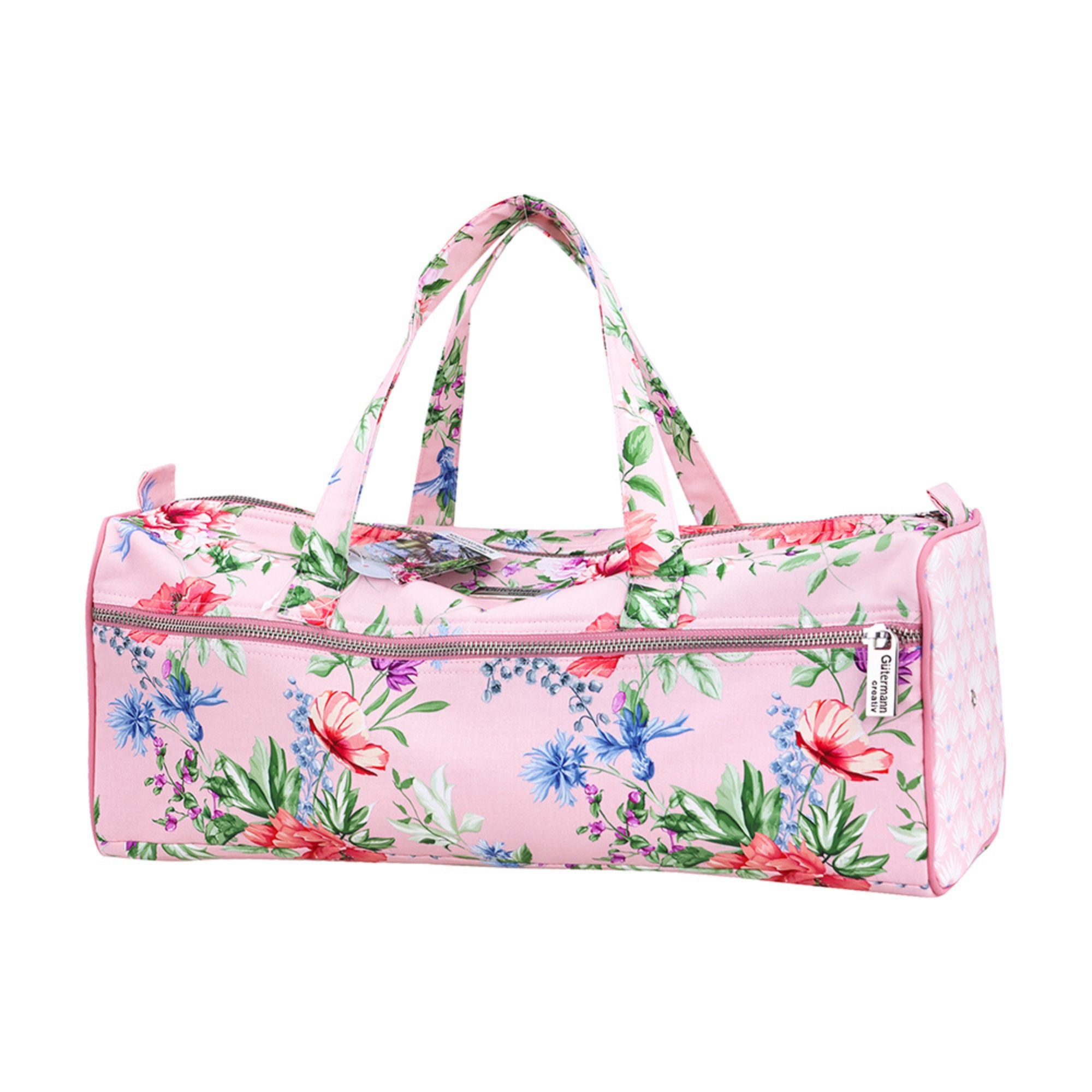 Gutermann x Birch Blooms Knitting Storage Bag 45 x 14.5 x 17cm PINK