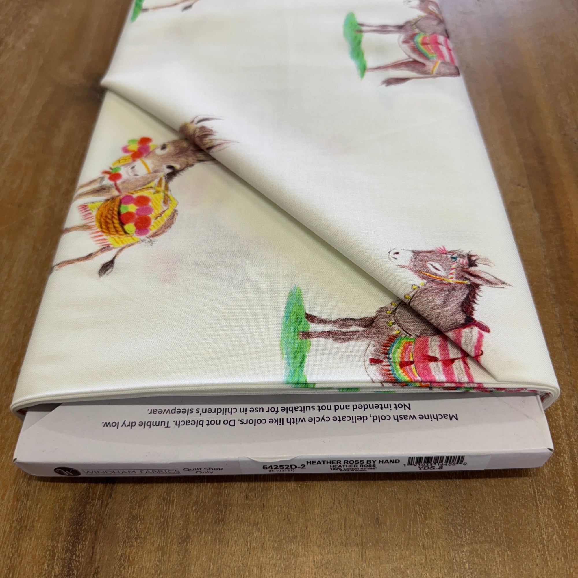 Heather Ross By Hand Burros Ivory 54252D-2