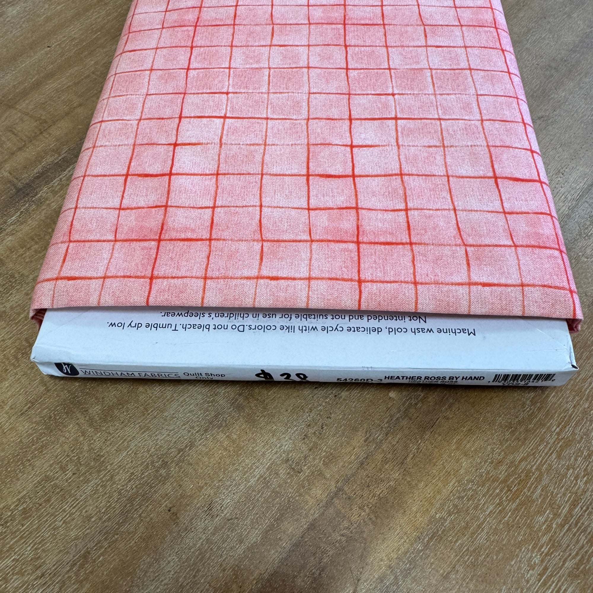 Heather Ross By Hand Drawn Plaid Salmon 54260D-3