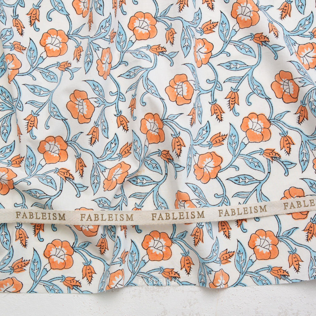 Indian Block Prints Trumpet Vines in Winter BPCT-02-TMP-WINTER