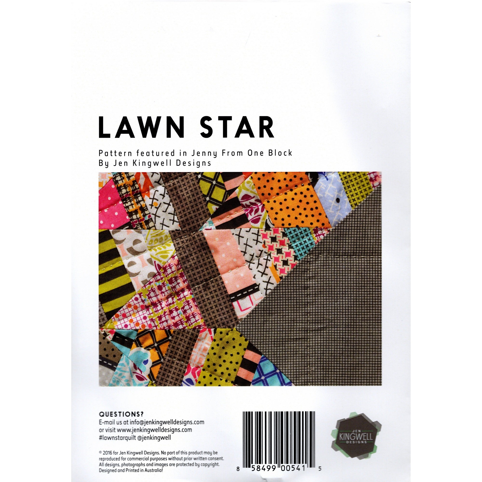 Jen Kingwell: Lawn Star Acrylic Template