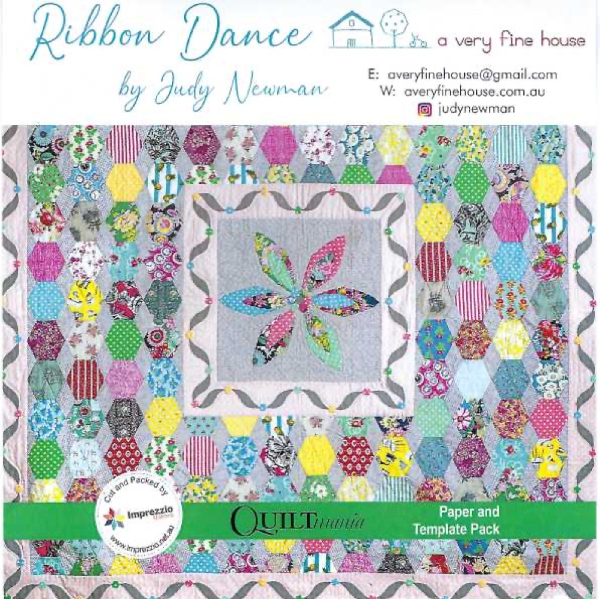 Judy Newman - A Very Fine House - Ribbon Dance Papers and Template Set