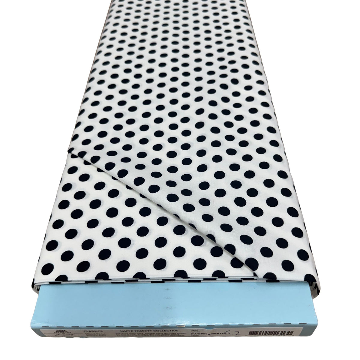 Kaffe Fassett: Spots, Black on white background PWGP070-WHITE BOLT